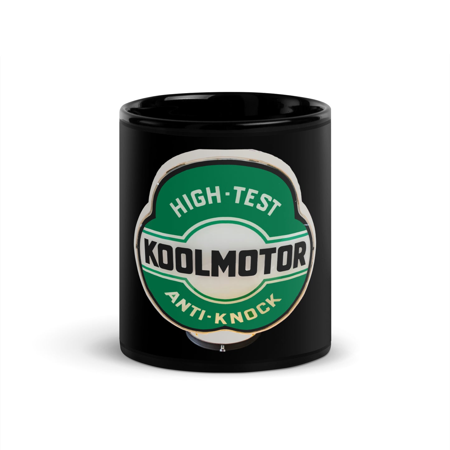 Vintage Kool Motor Globe Style Black Glossy Mug