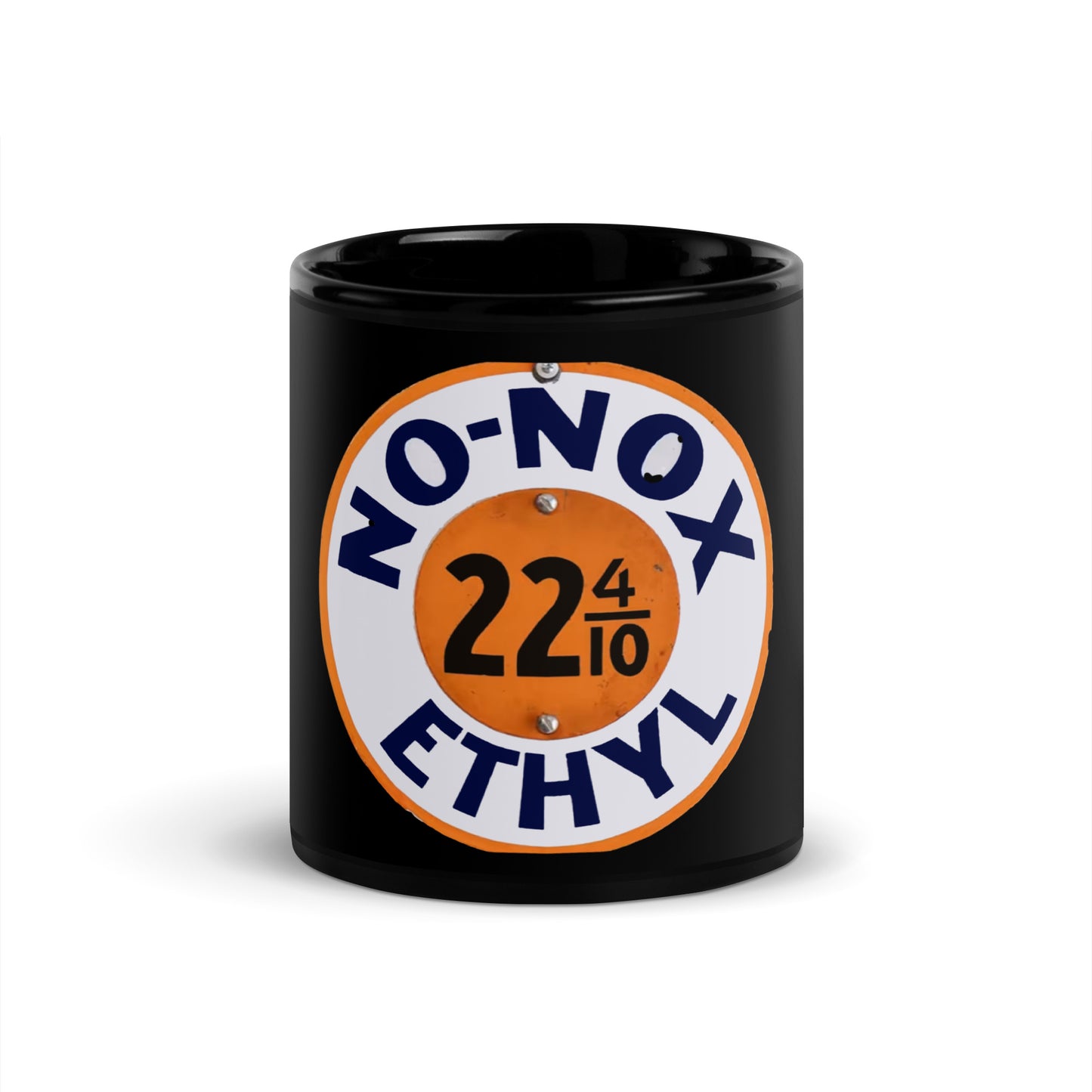 Retro Gas Sign No Knox Black Glossy Mug
