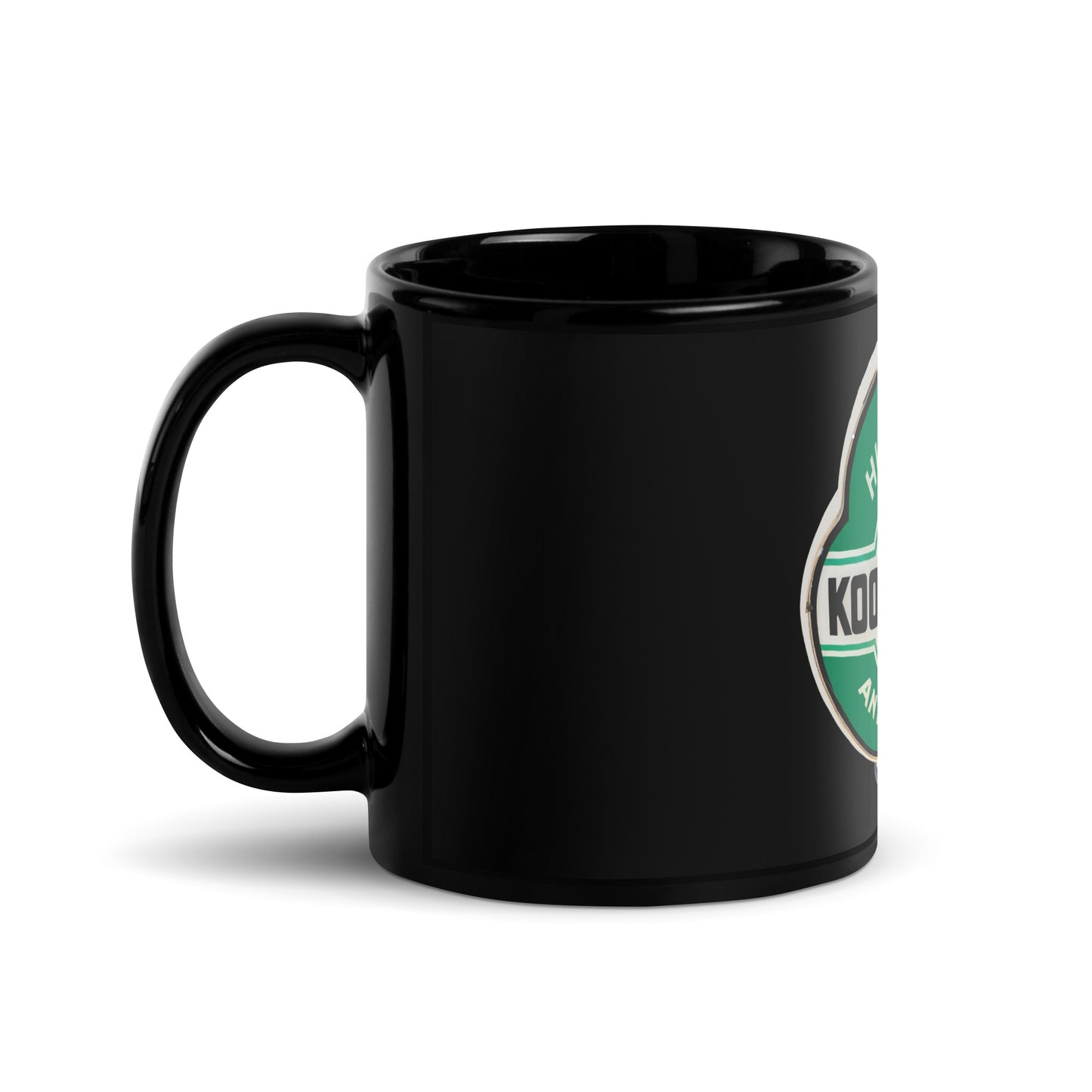 Vintage Kool Motor Globe Style Black Glossy Mug
