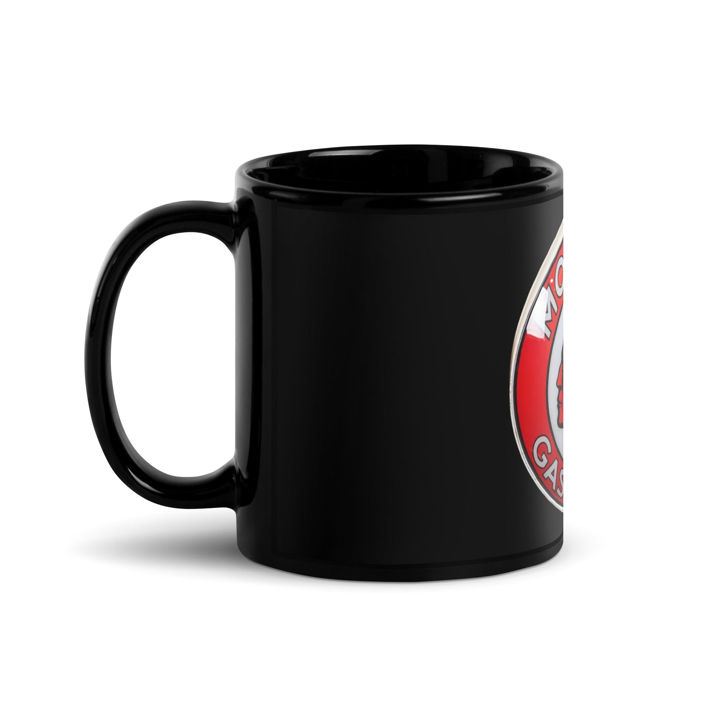 Vintage Mohawk Gas Globe Black Glossy Mug