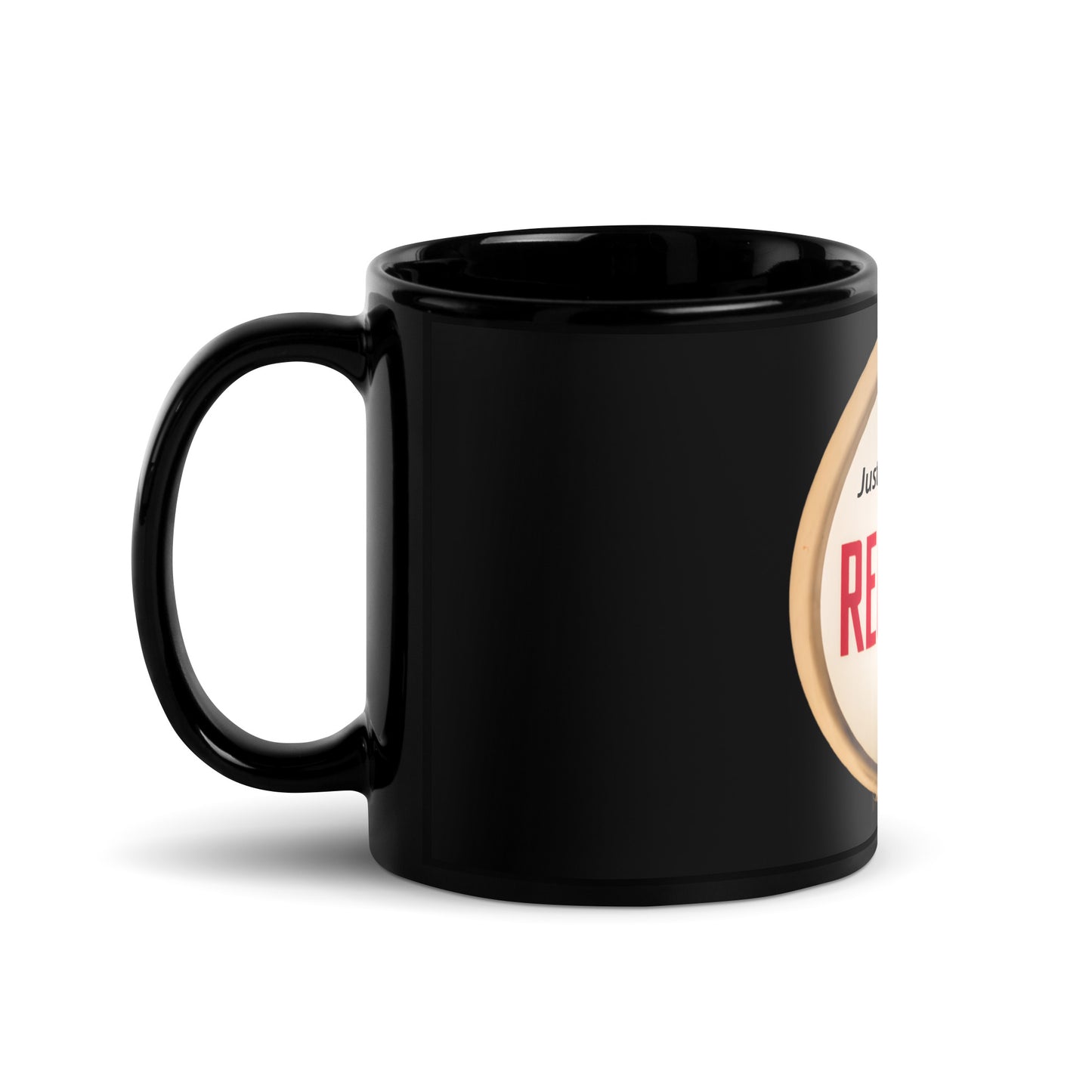 Retro Gas Globe Style Regular Black Glossy Mug
