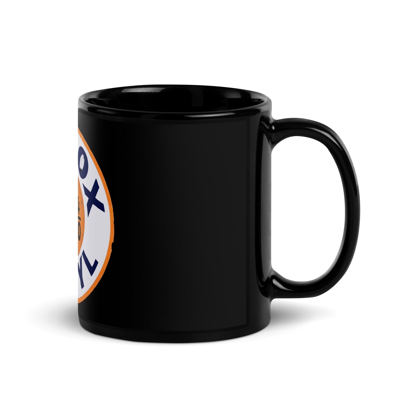Retro Gas Sign No Knox Black Glossy Mug