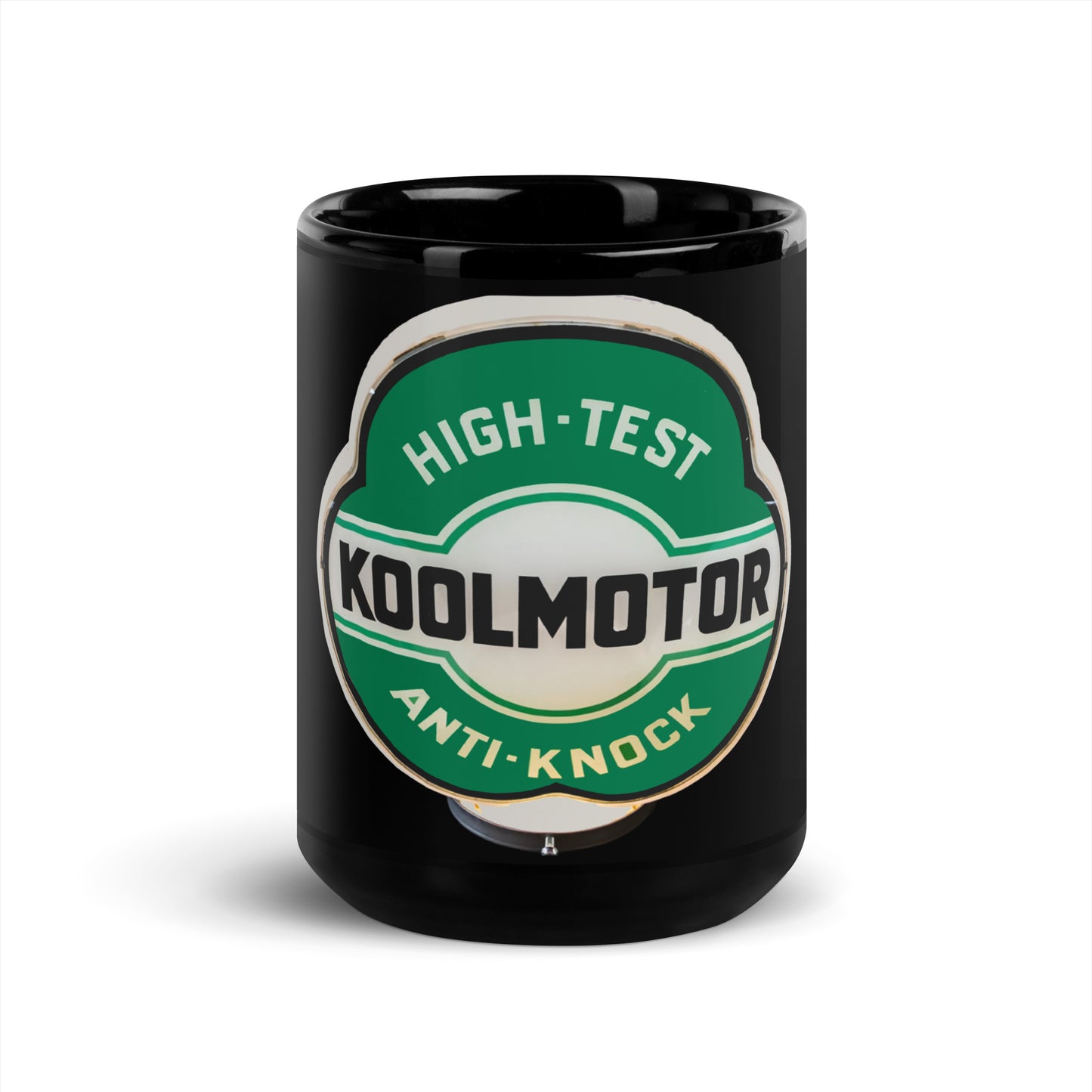 Vintage Kool Motor Globe Style Black Glossy Mug