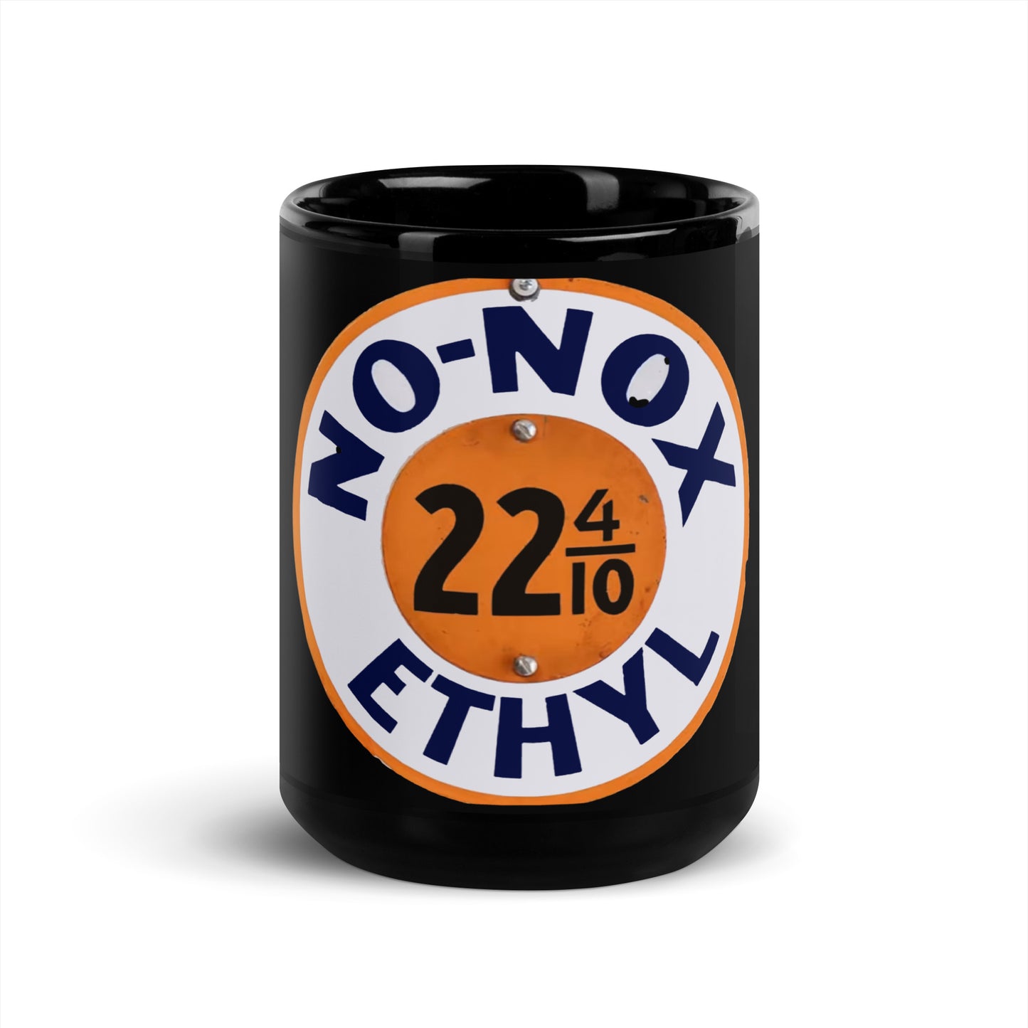 Retro Gas Sign No Knox Black Glossy Mug