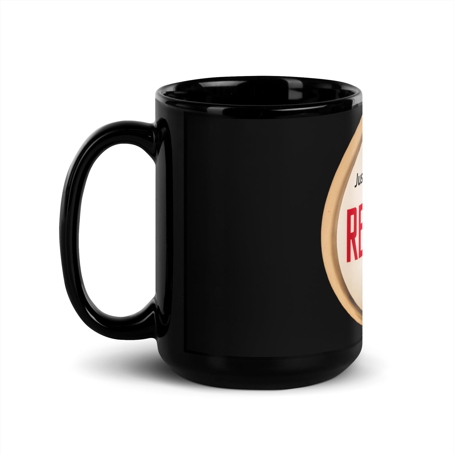 Retro Gas Globe Style Regular Black Glossy Mug
