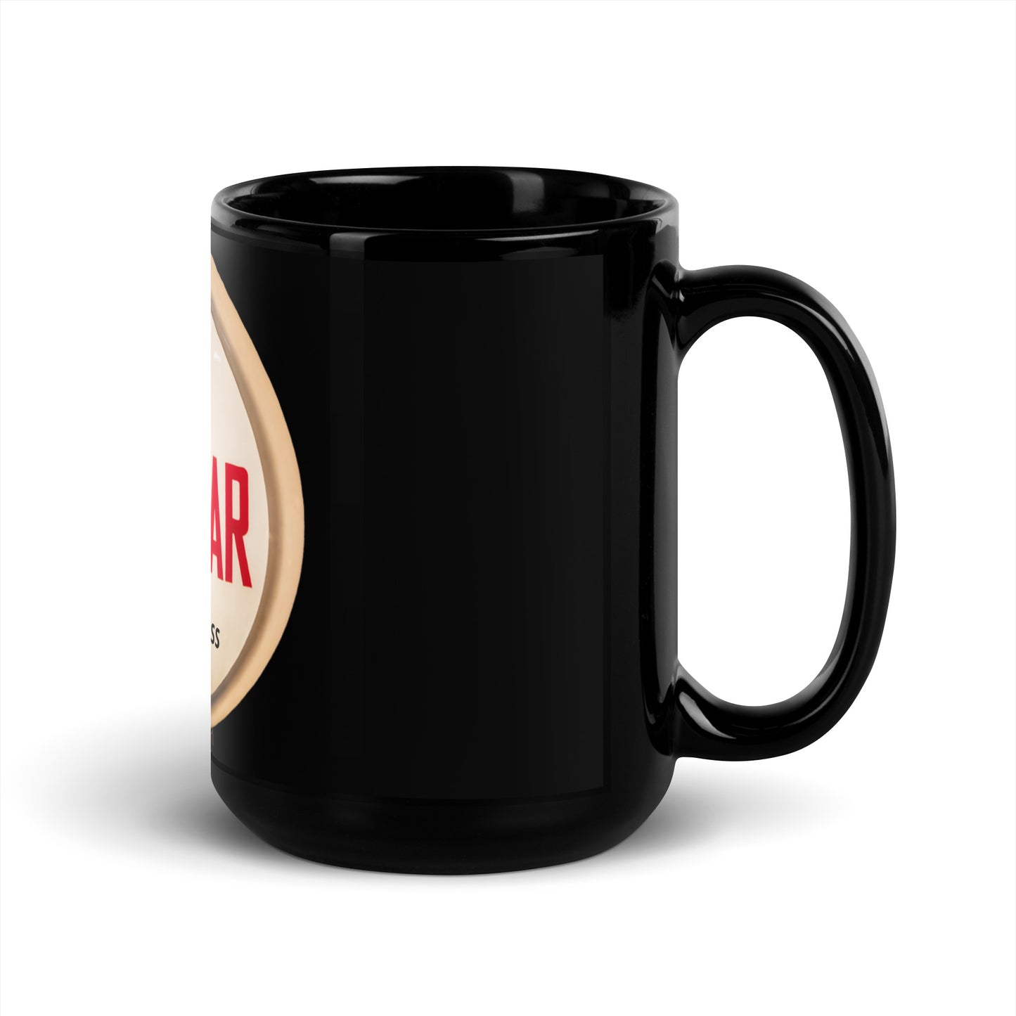 Retro Gas Globe Style Regular Black Glossy Mug