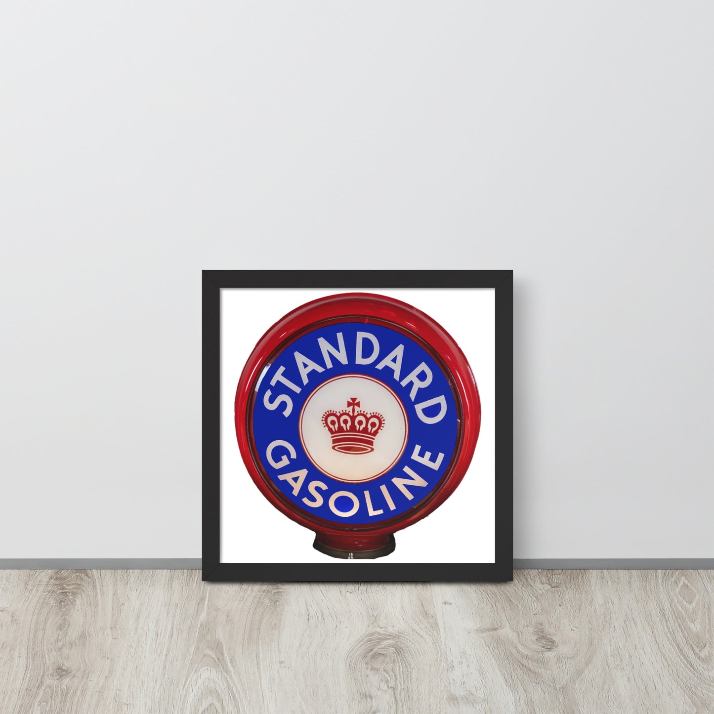 Retro Gas Globe Standard Gasoline Framed poster