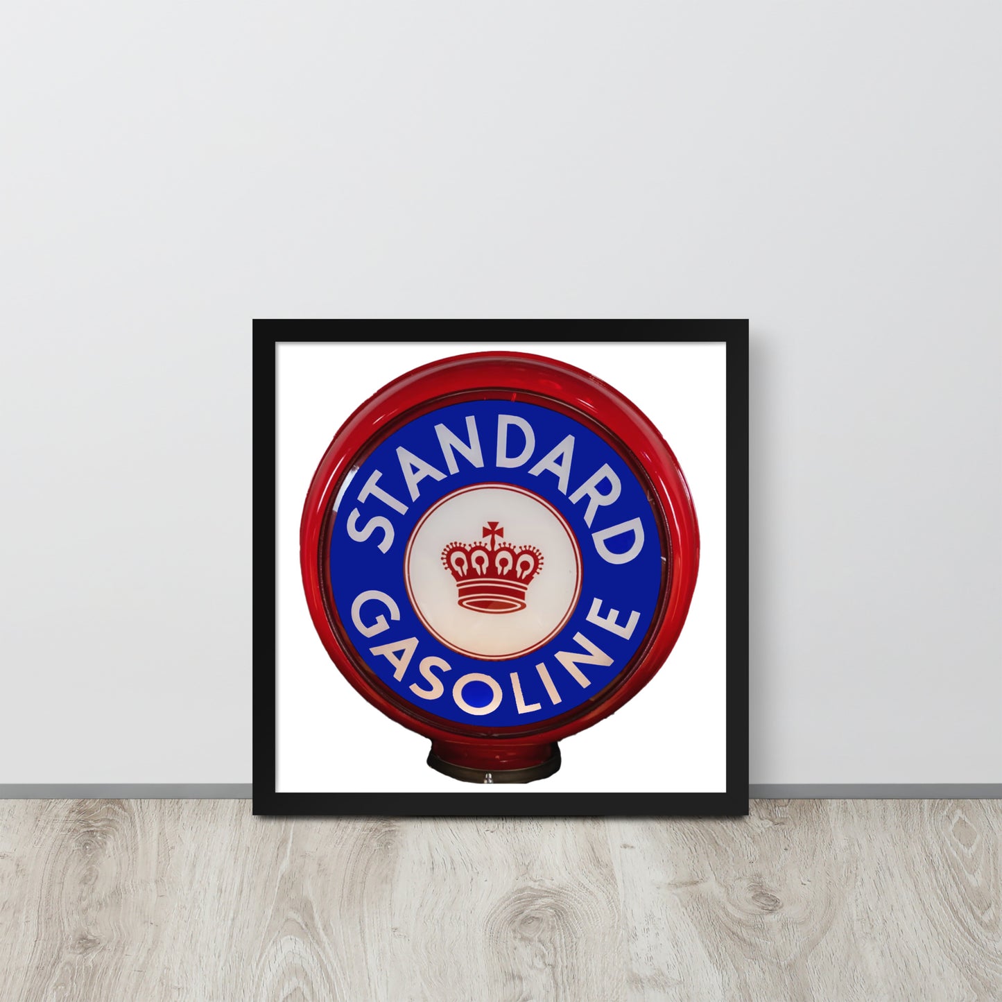 Retro Gas Globe Standard Gasoline Framed poster