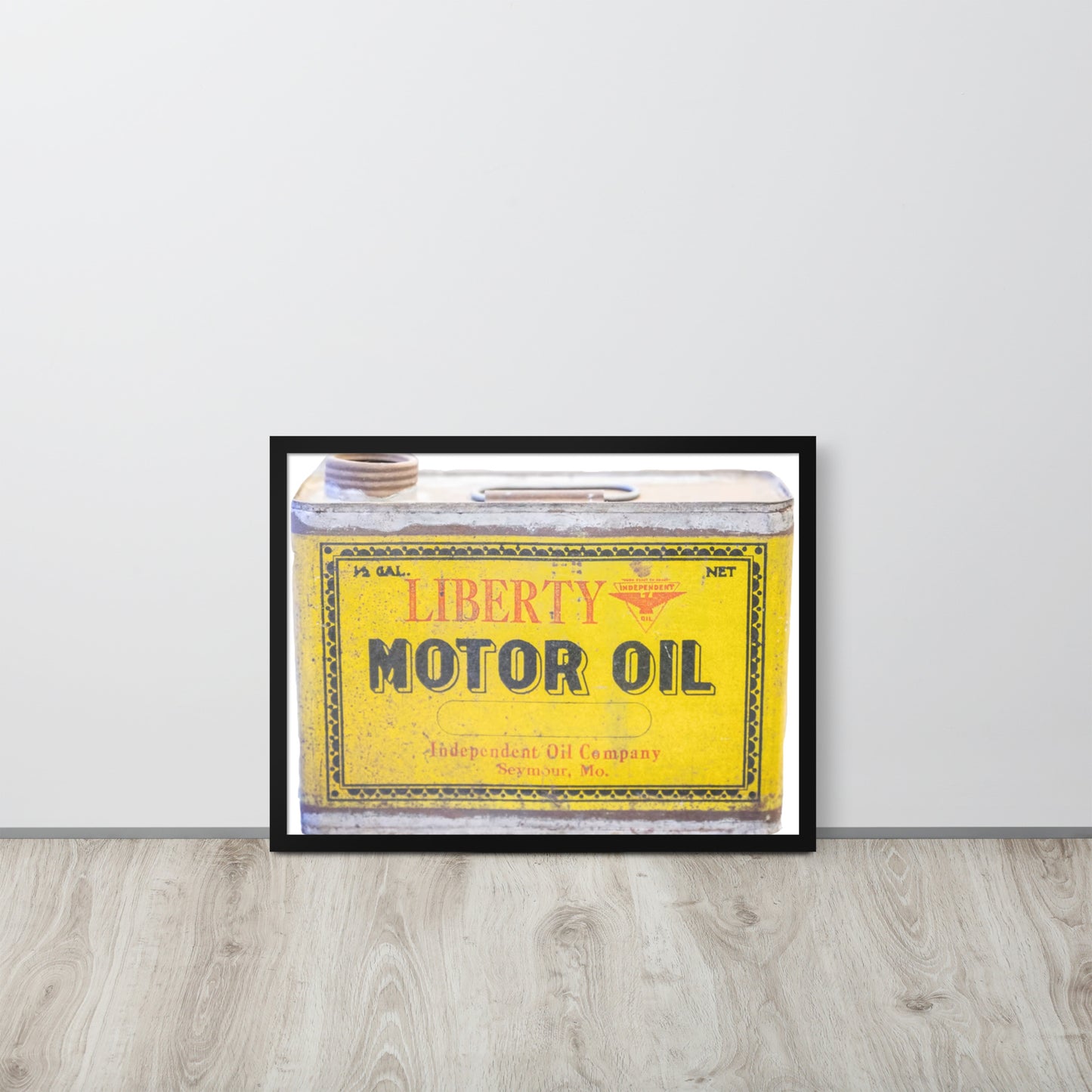 Vintage Patina Oil Can Framed poster