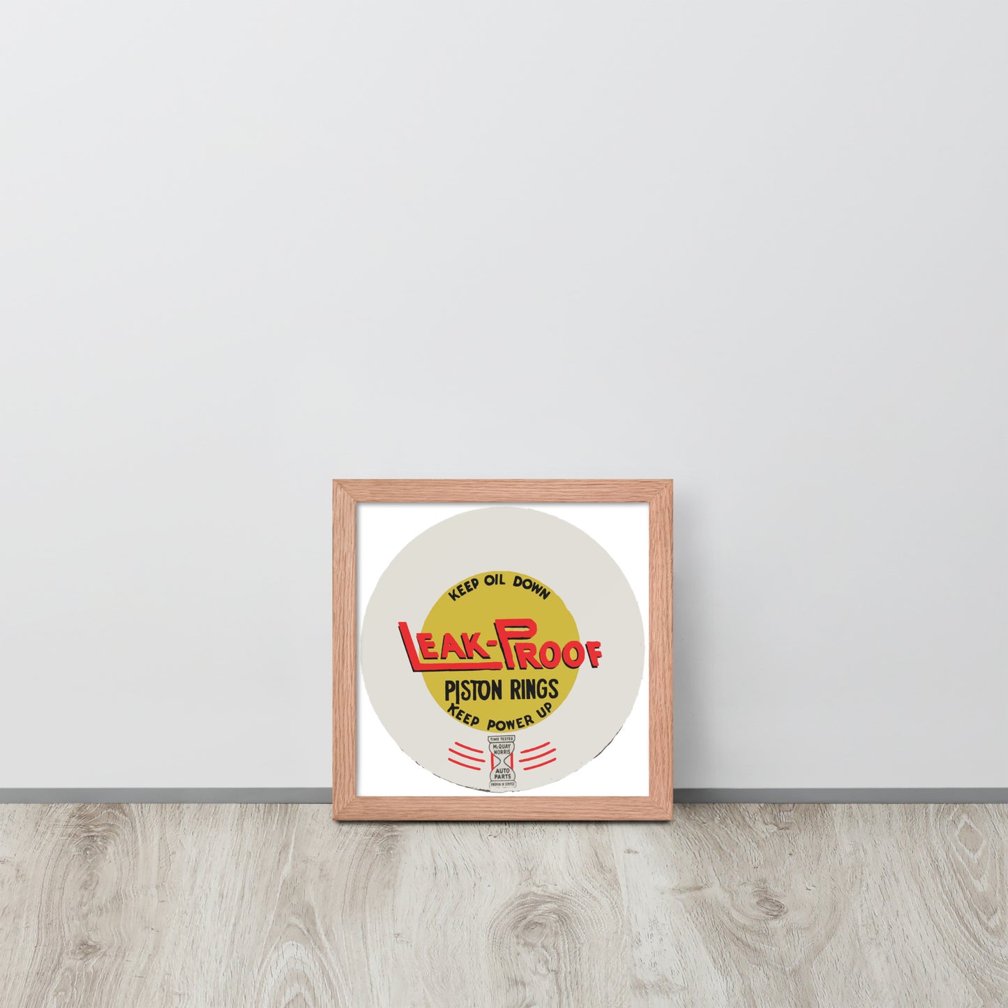 Leak-proof Vintage Oil Can Patina Style Framed poster