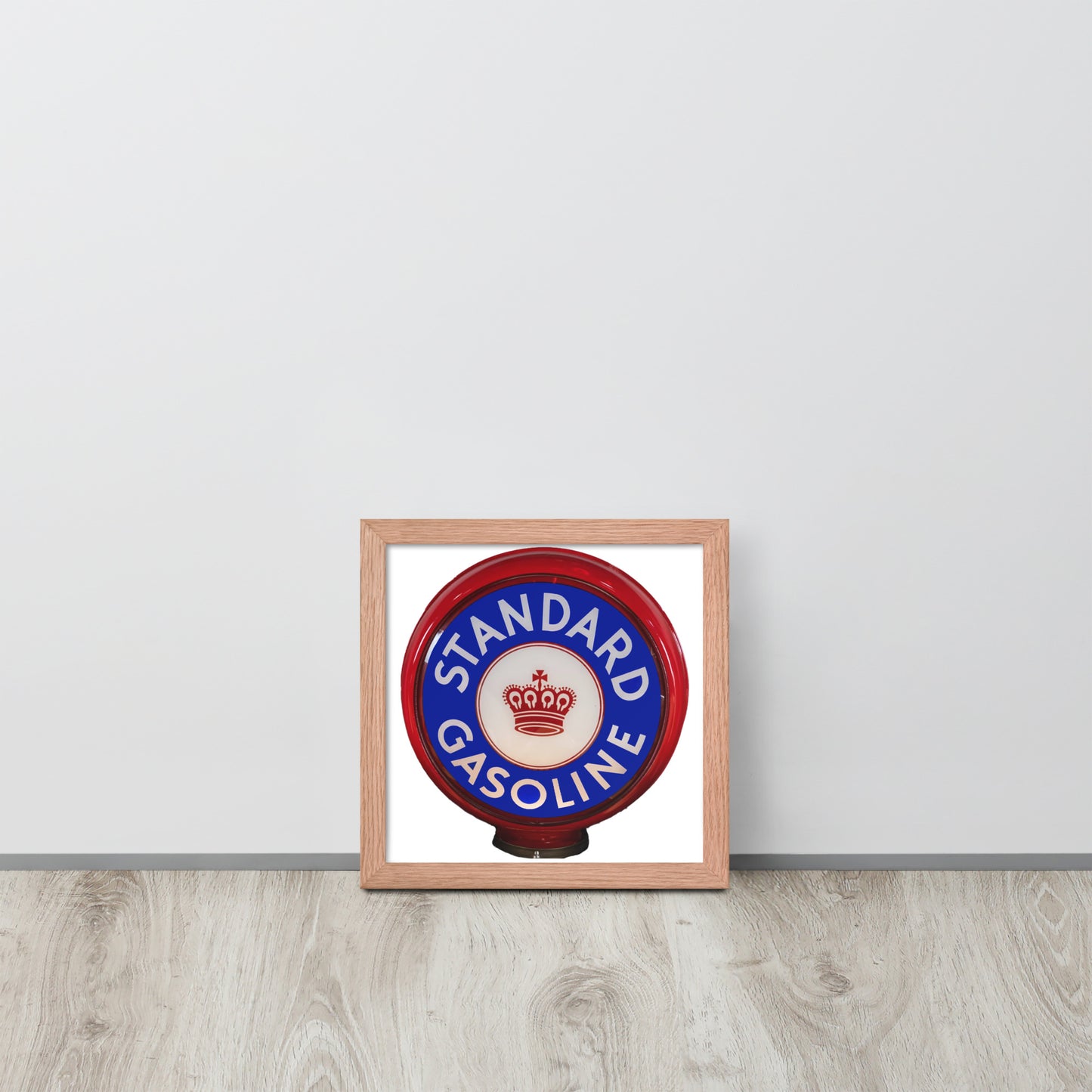 Retro Gas Globe Standard Gasoline Framed poster