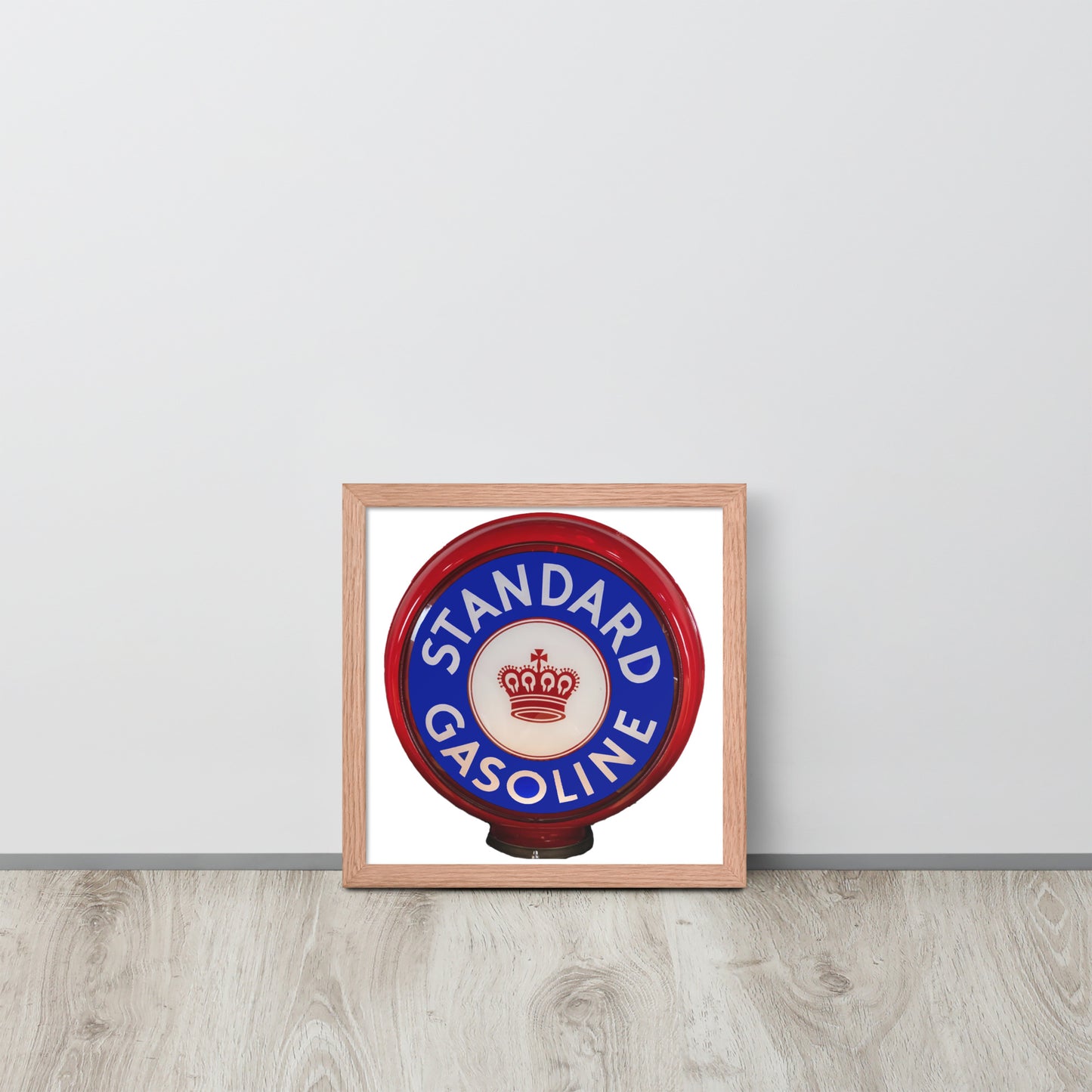 Retro Gas Globe Standard Gasoline Framed poster