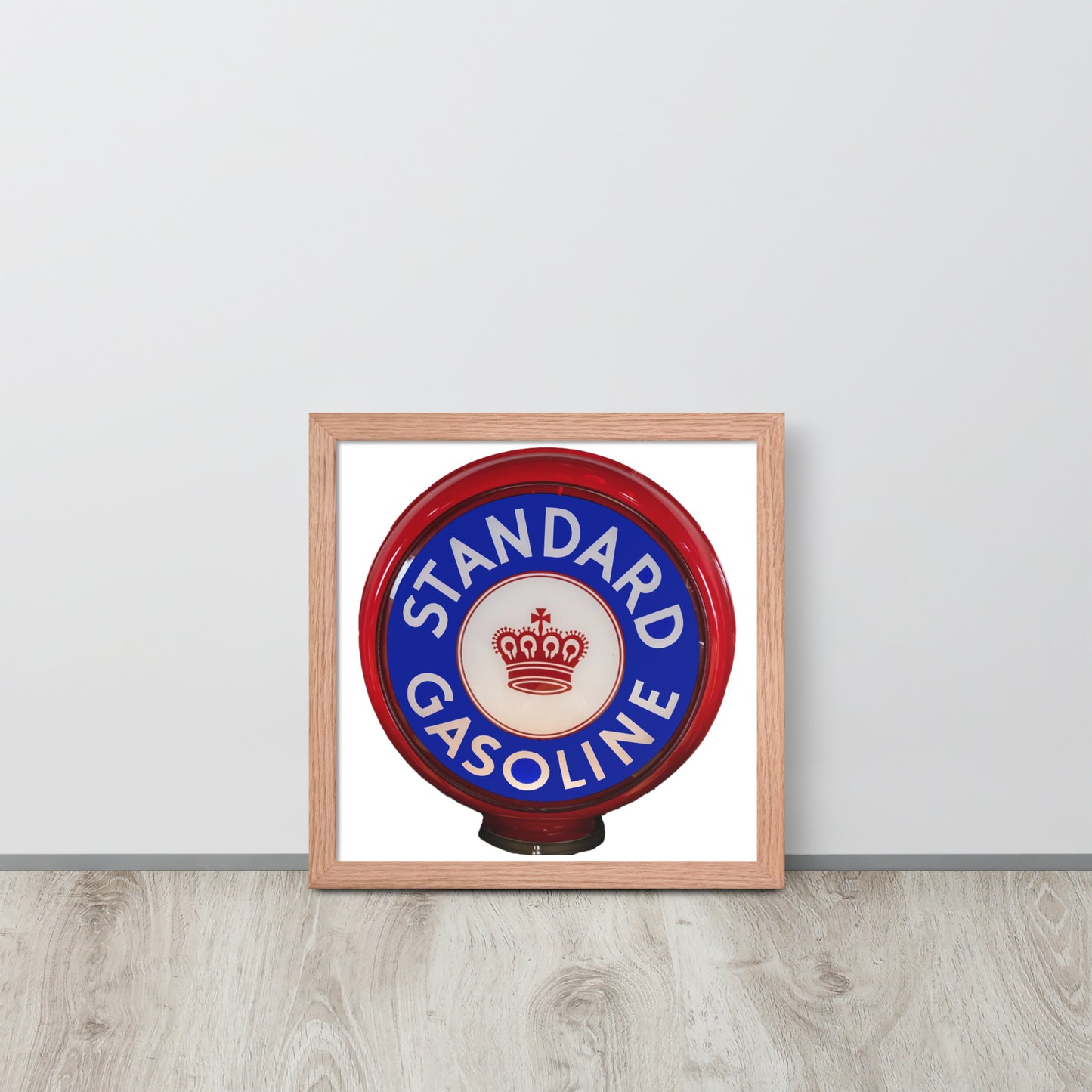 Retro Gas Globe Standard Gasoline Framed poster
