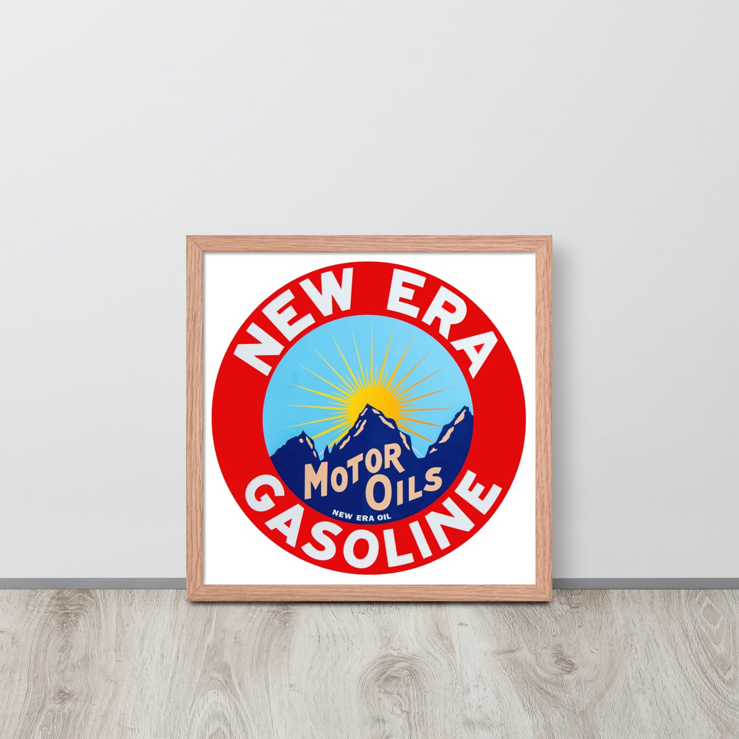 Retro Gas Sign New Era Framed poster