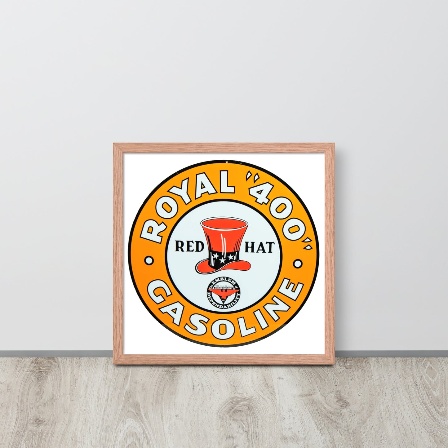 Vintage Red Hat Gas Framed poster