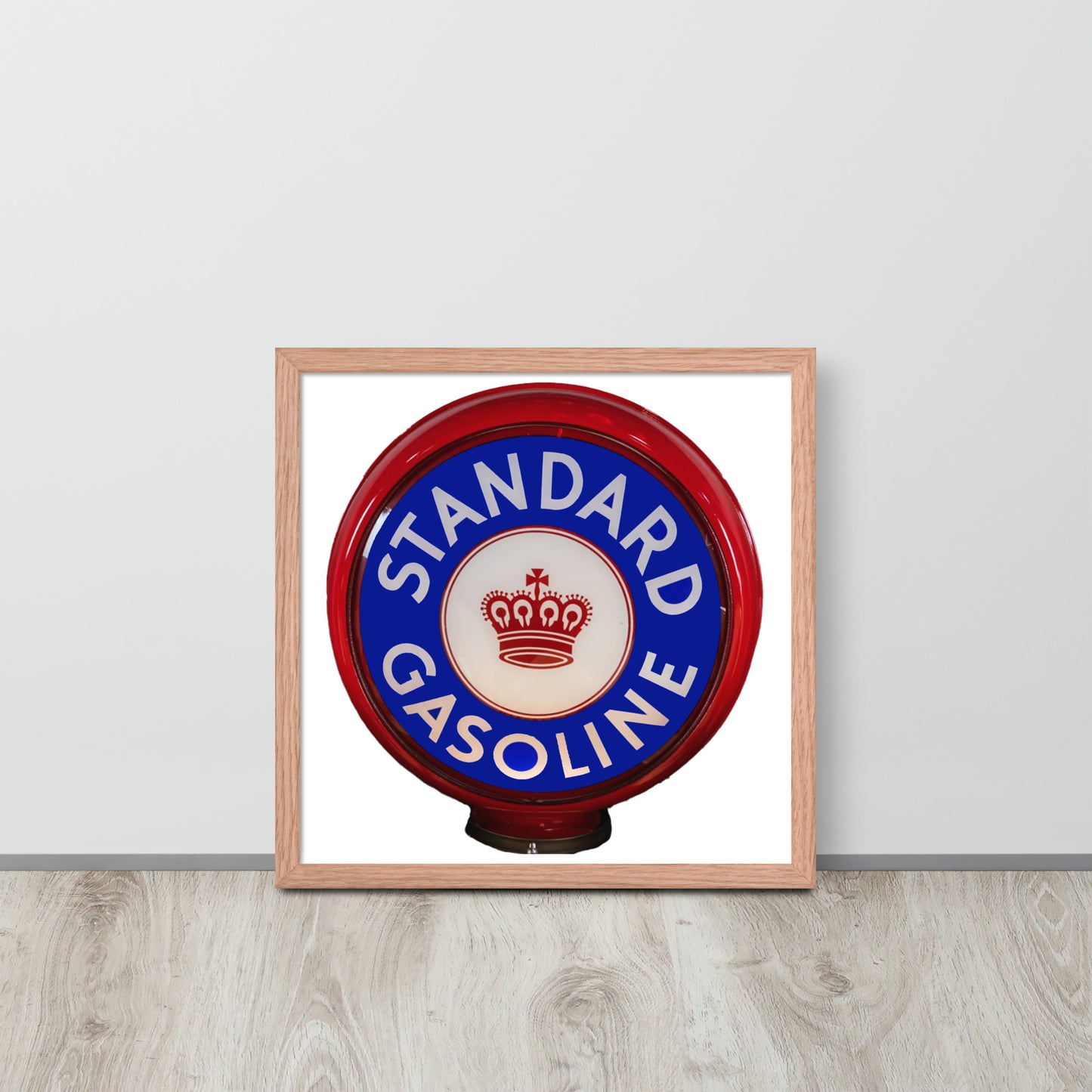 Retro Gas Globe Standard Gasoline Framed poster