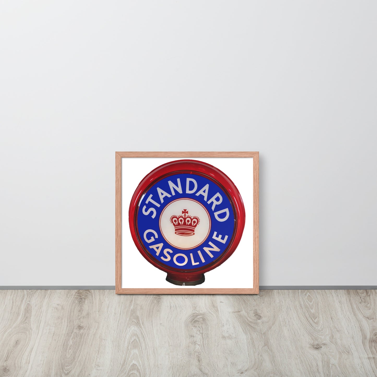 Retro Gas Globe Standard Gasoline Framed poster