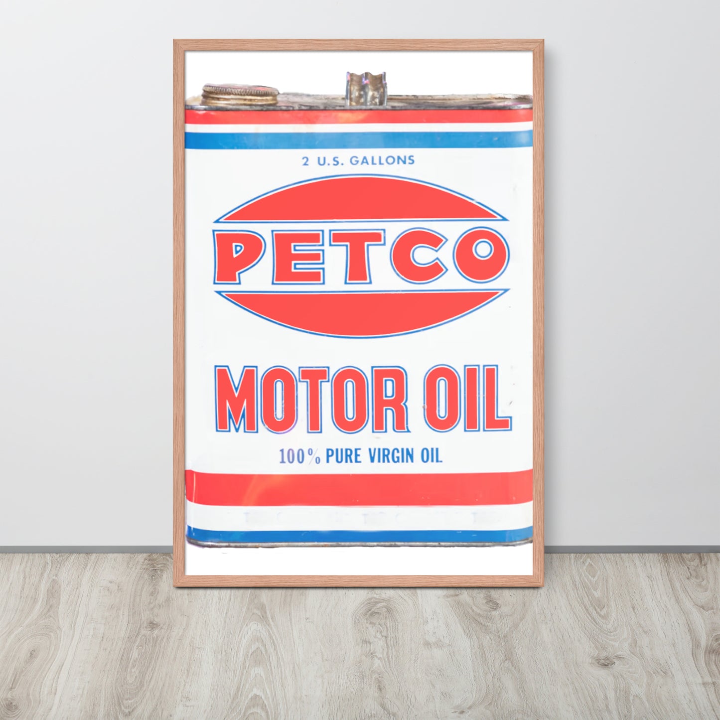 Vintage Petco Oil Can Framed poster
