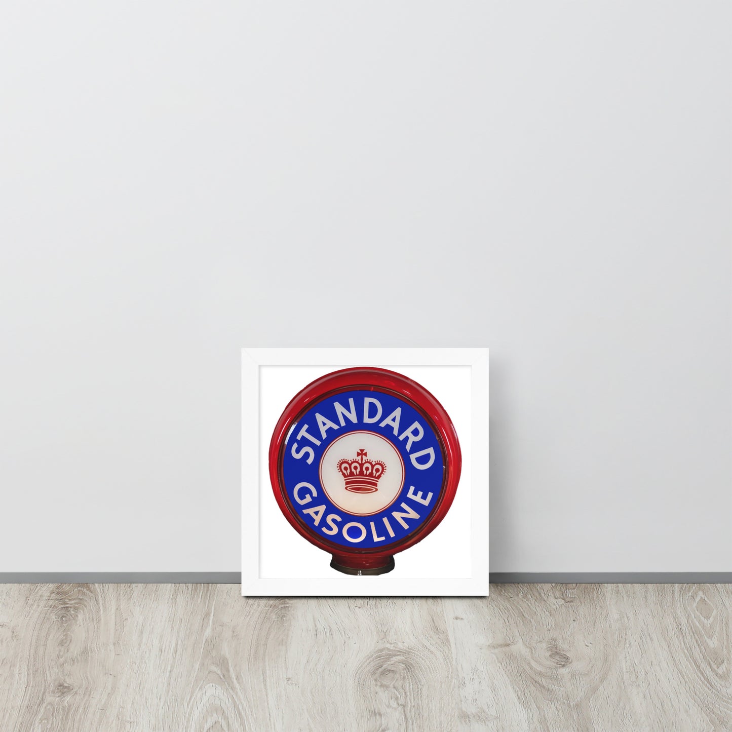 Retro Gas Globe Standard Gasoline Framed poster