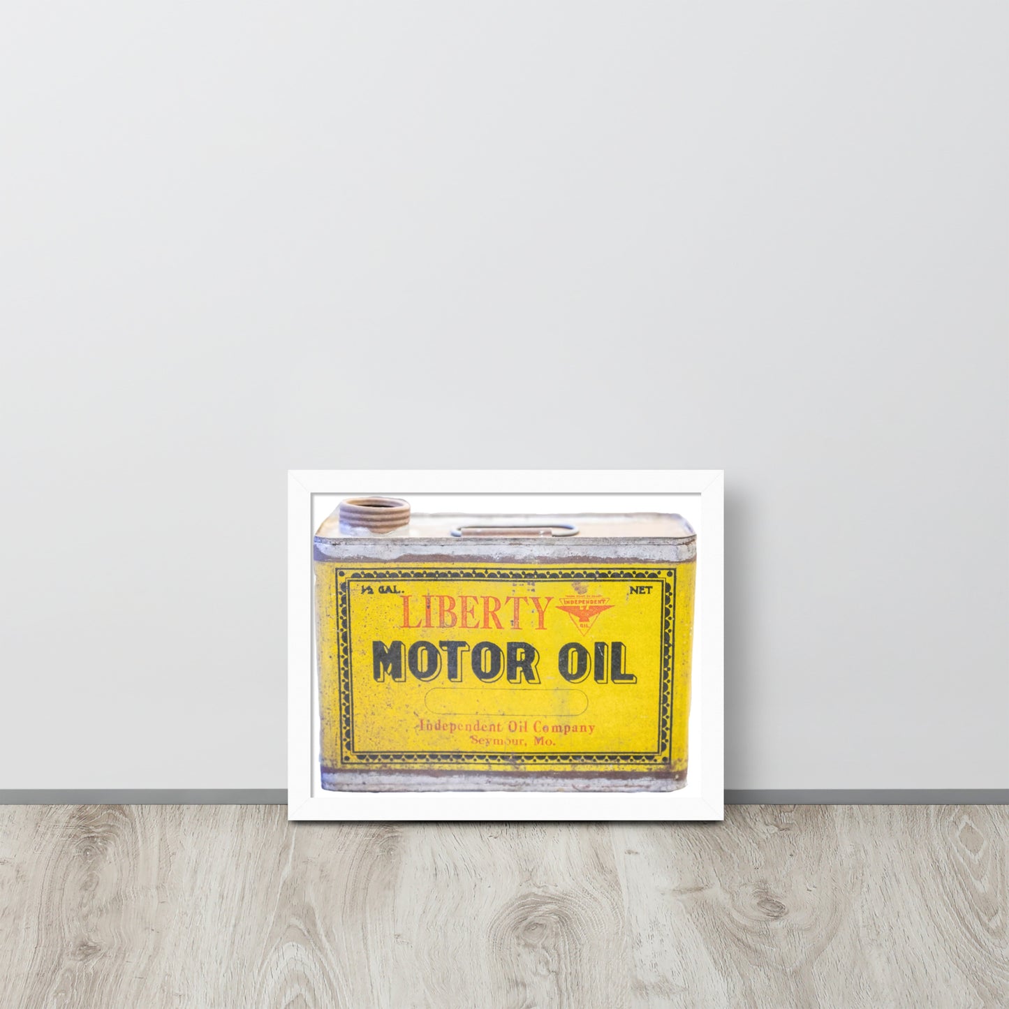 Vintage Patina Oil Can Framed poster