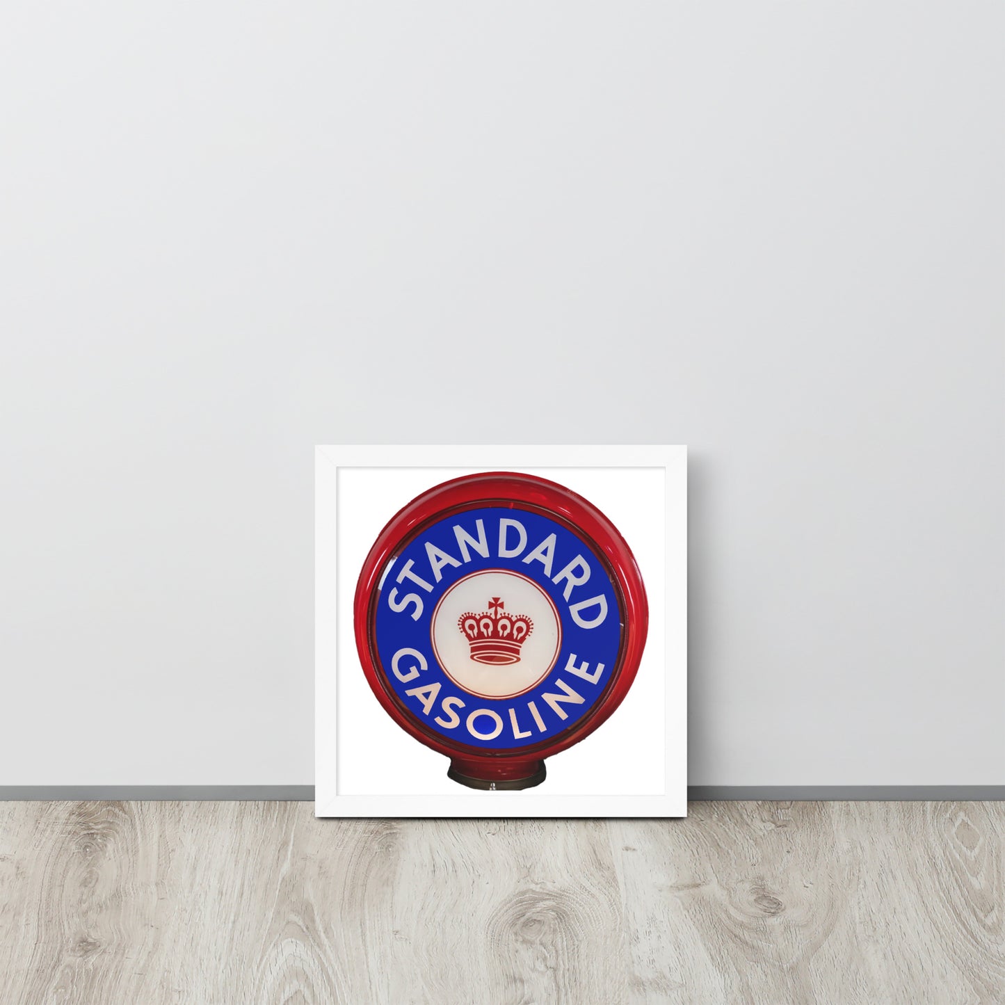 Retro Gas Globe Standard Gasoline Framed poster