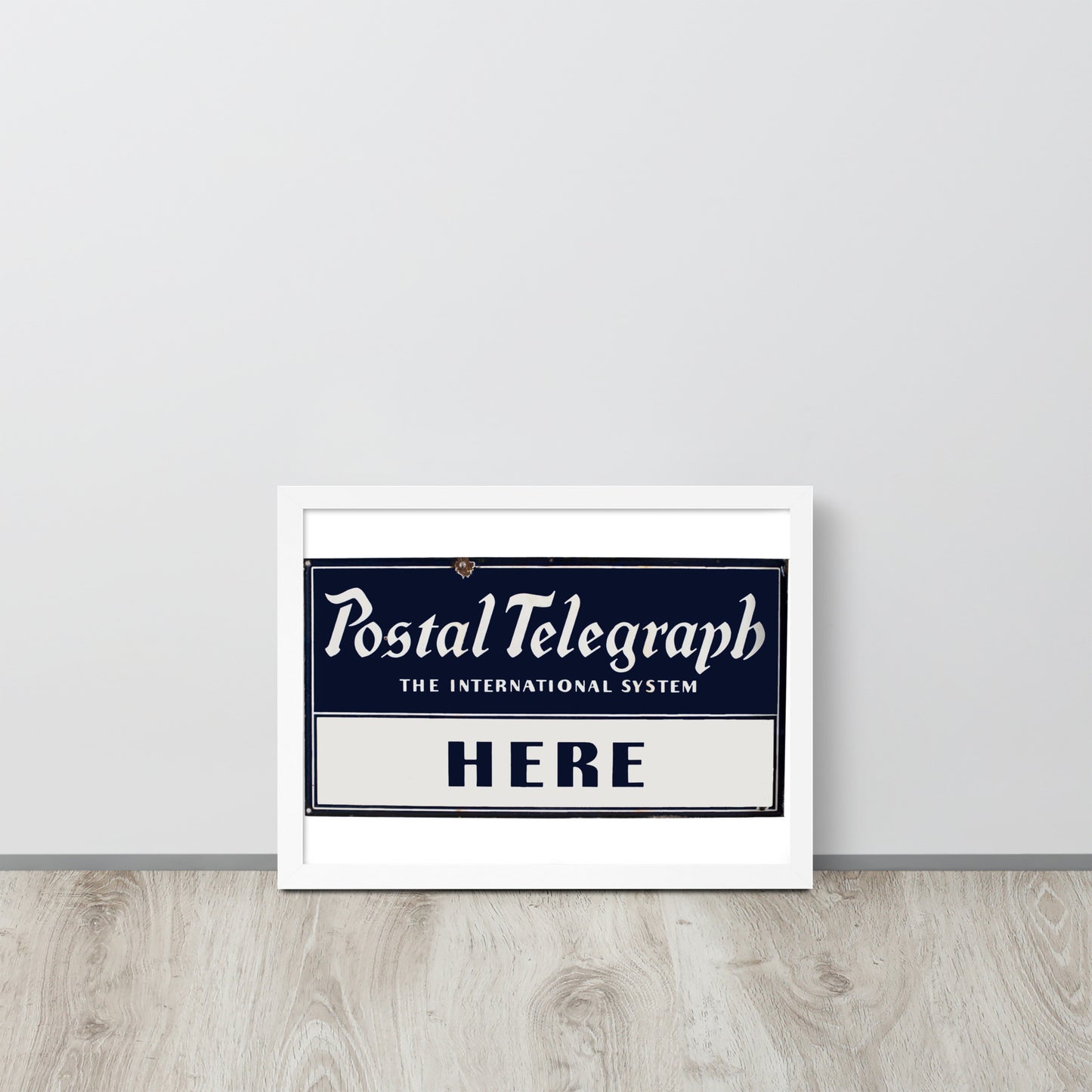 Vintage Telegraph Sign (The Original Email) Framed poster