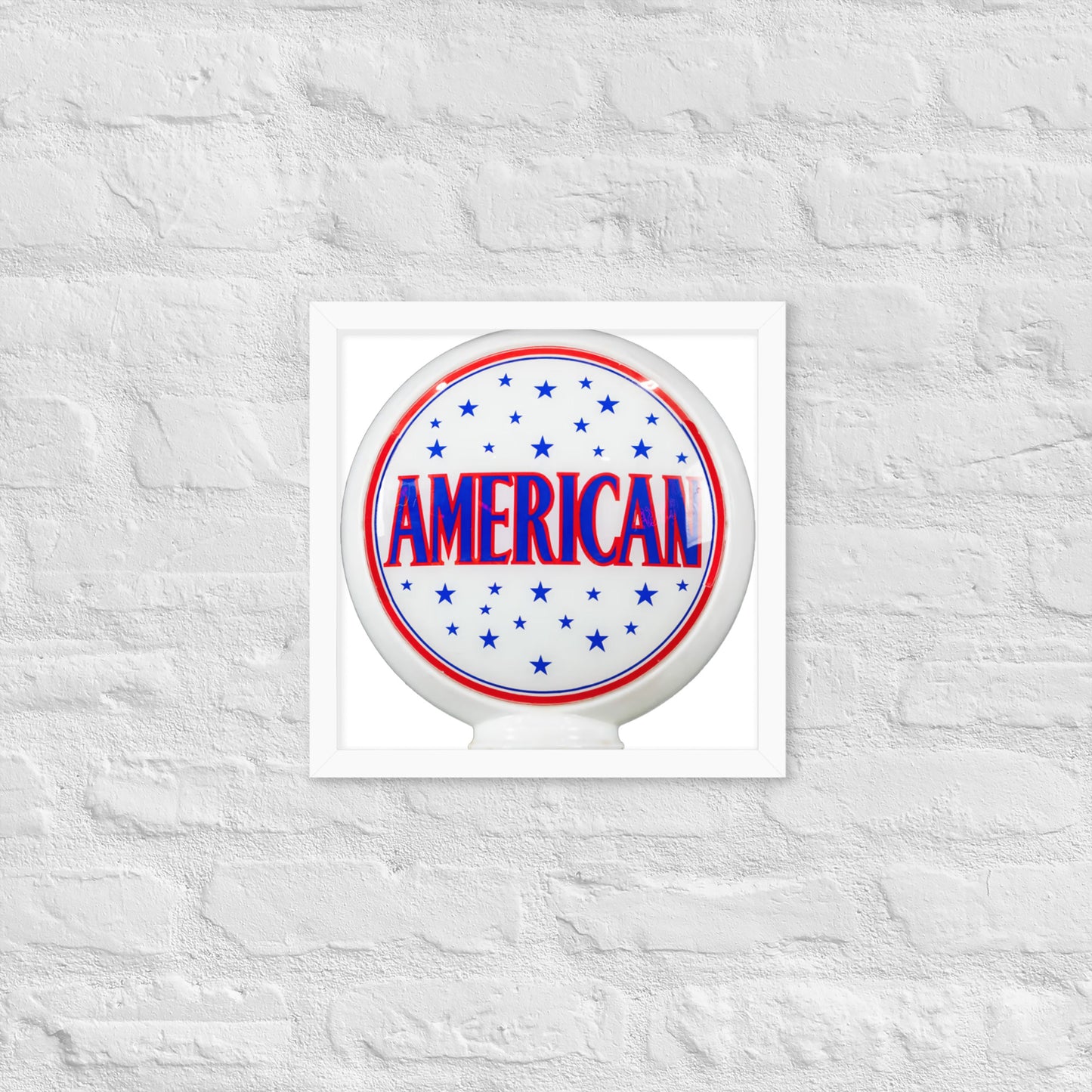 American Gas Globe Style Framed poster