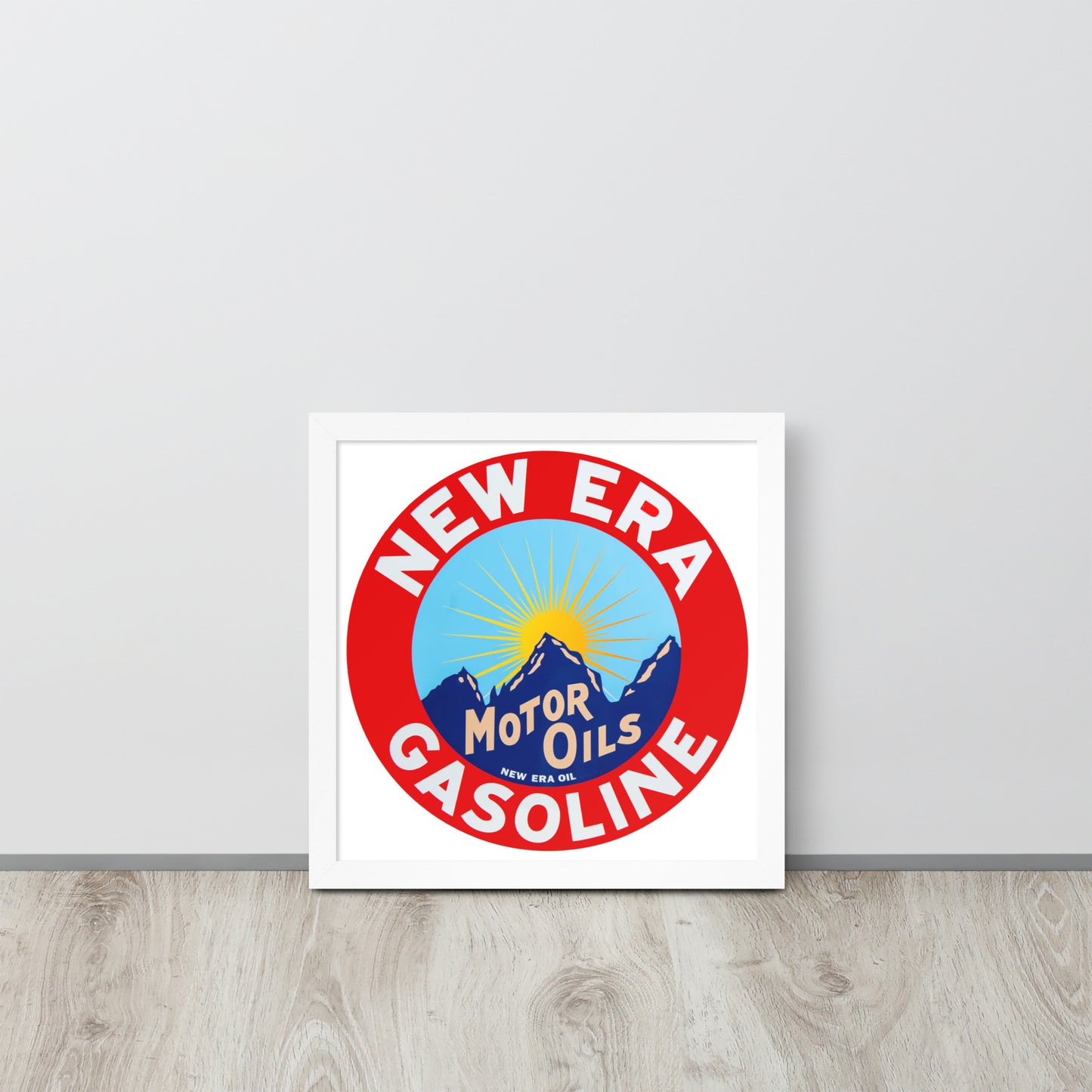 Retro Gas Sign New Era Framed poster