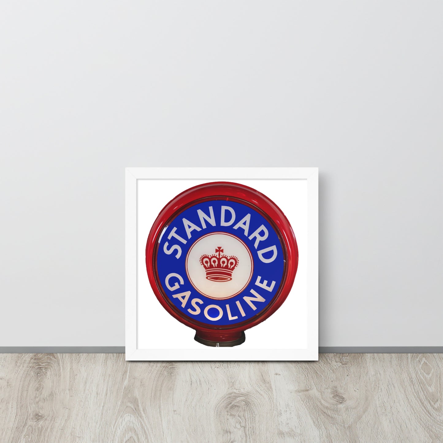 Retro Gas Globe Standard Gasoline Framed poster