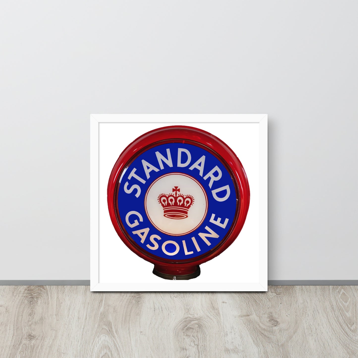 Retro Gas Globe Standard Gasoline Framed poster