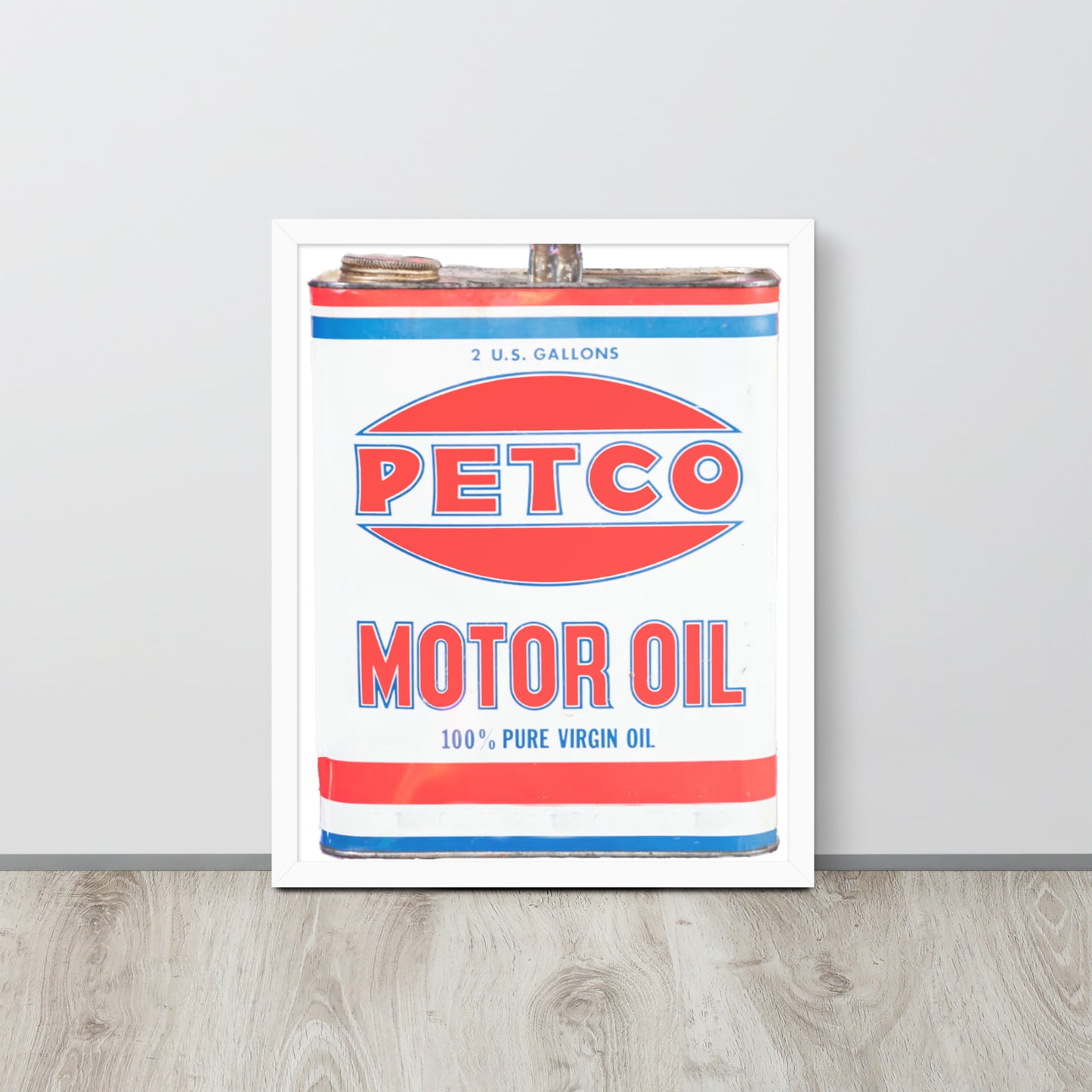Vintage Petco Oil Can Framed poster
