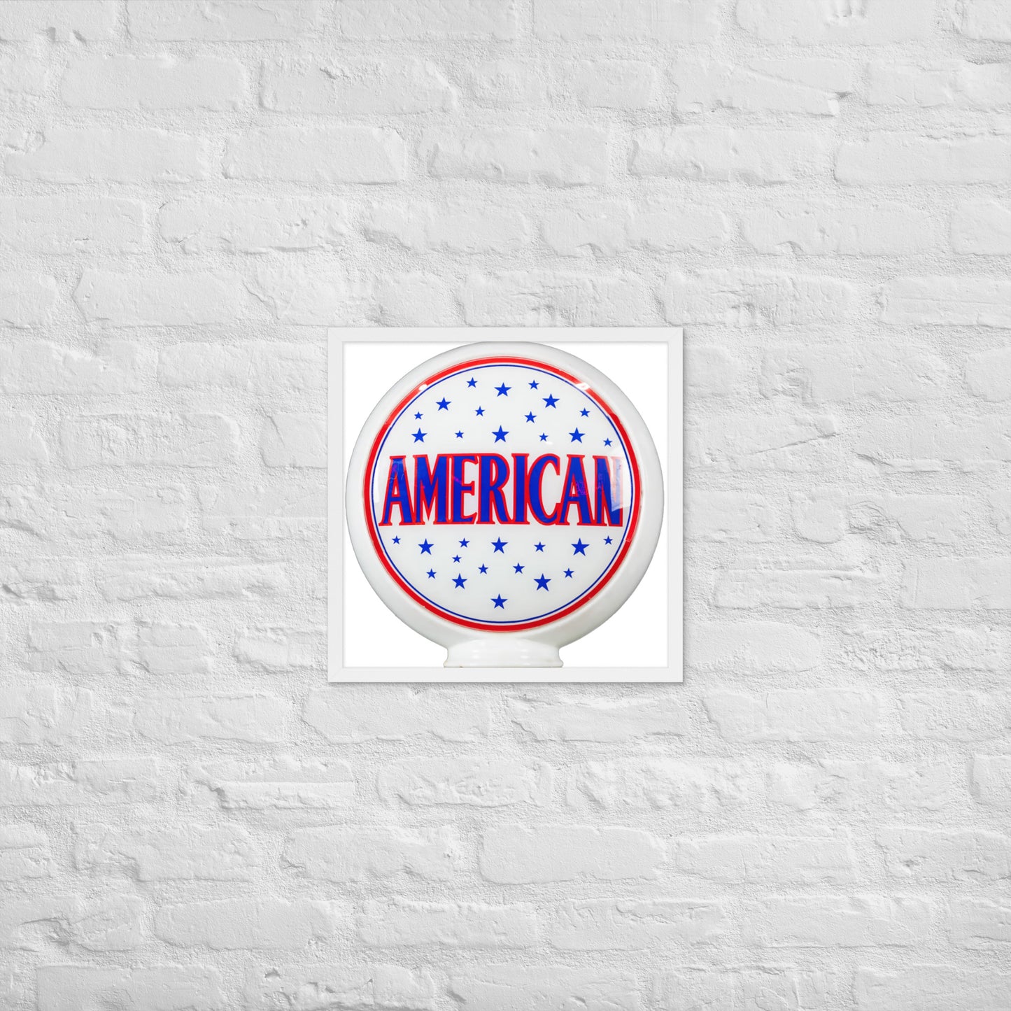 American Gas Globe Style Framed poster