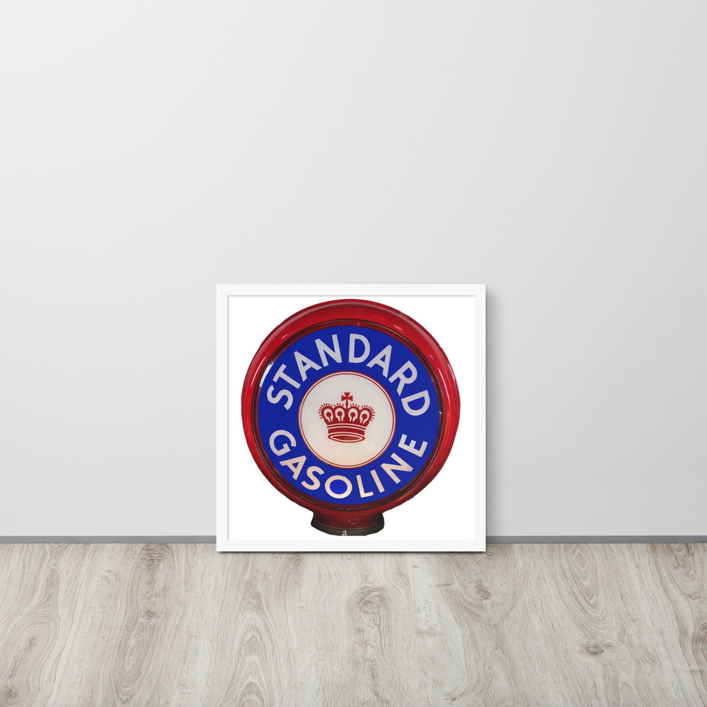 Retro Gas Globe Standard Gasoline Framed poster