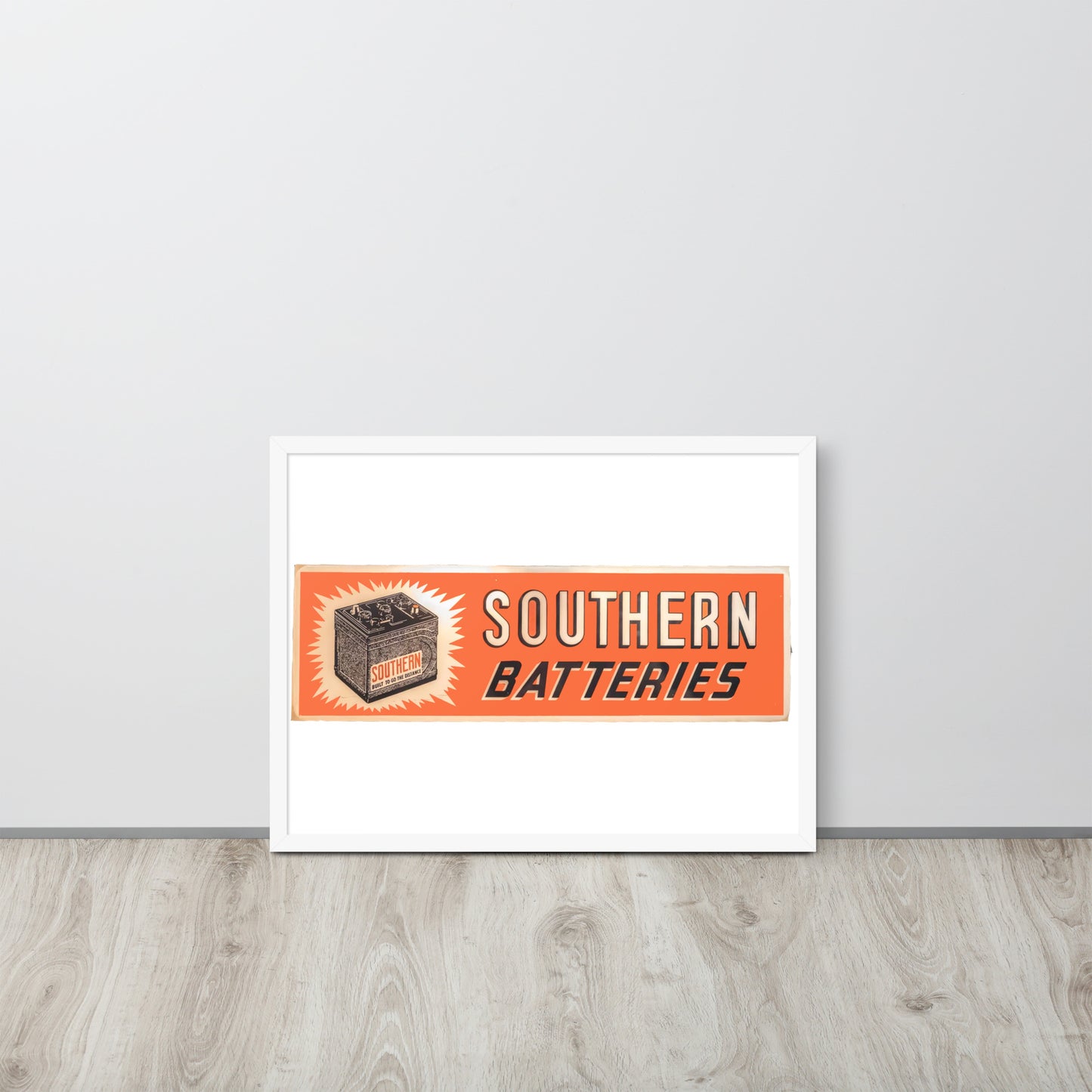 Vintage Porcelain Southern Batteries Framed poster