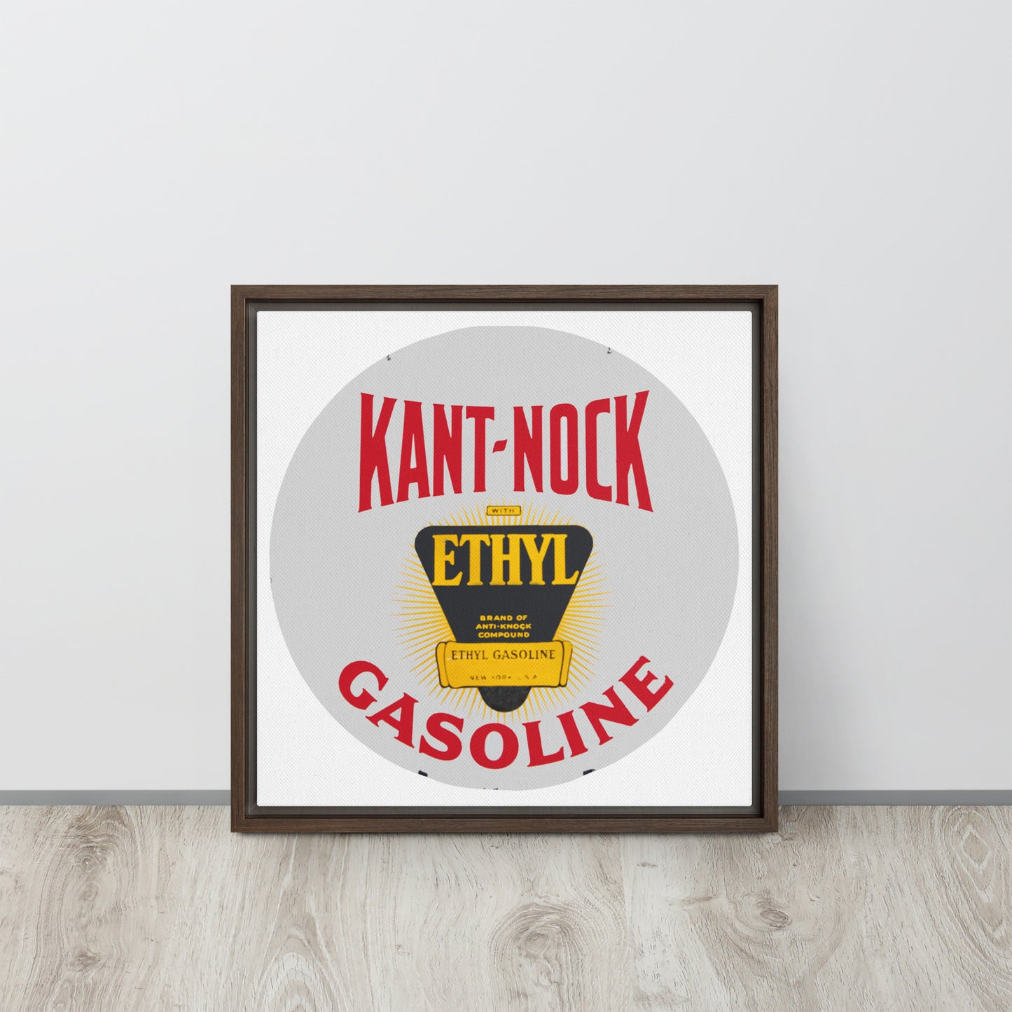 Vintage Kant Nock Gas Sign Framed canvas