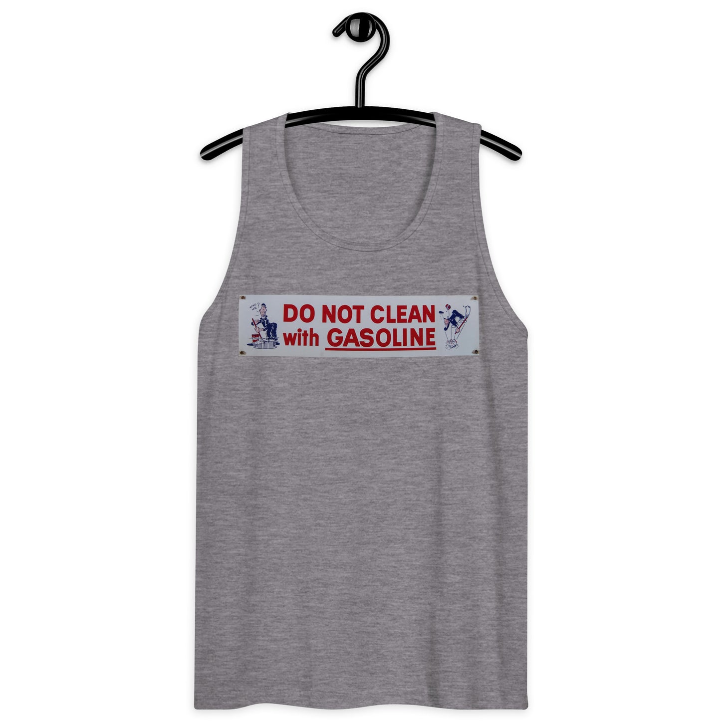 Vintage Tin Sign - Do Not Clean With Gasoline Men’s premium tank top