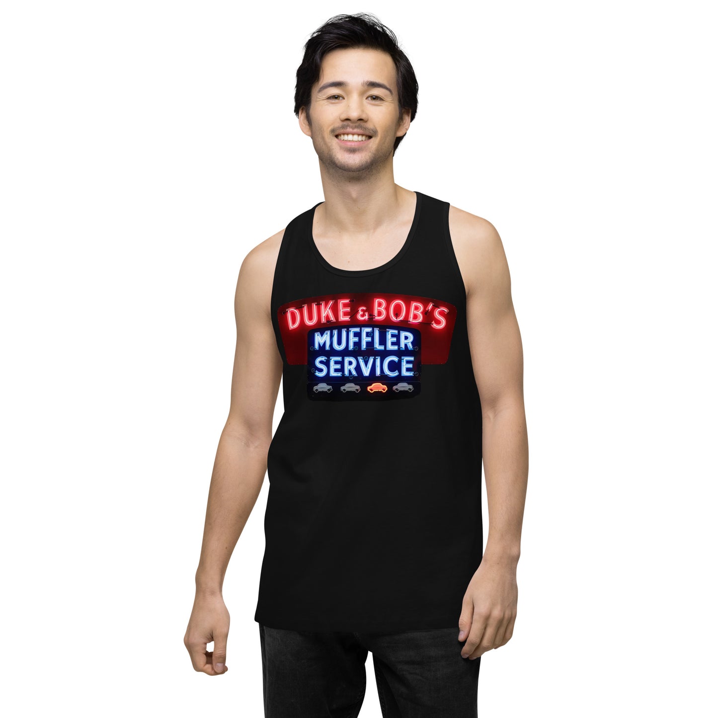 Duke + Bob Retro Neon Style Men’s premium tank top