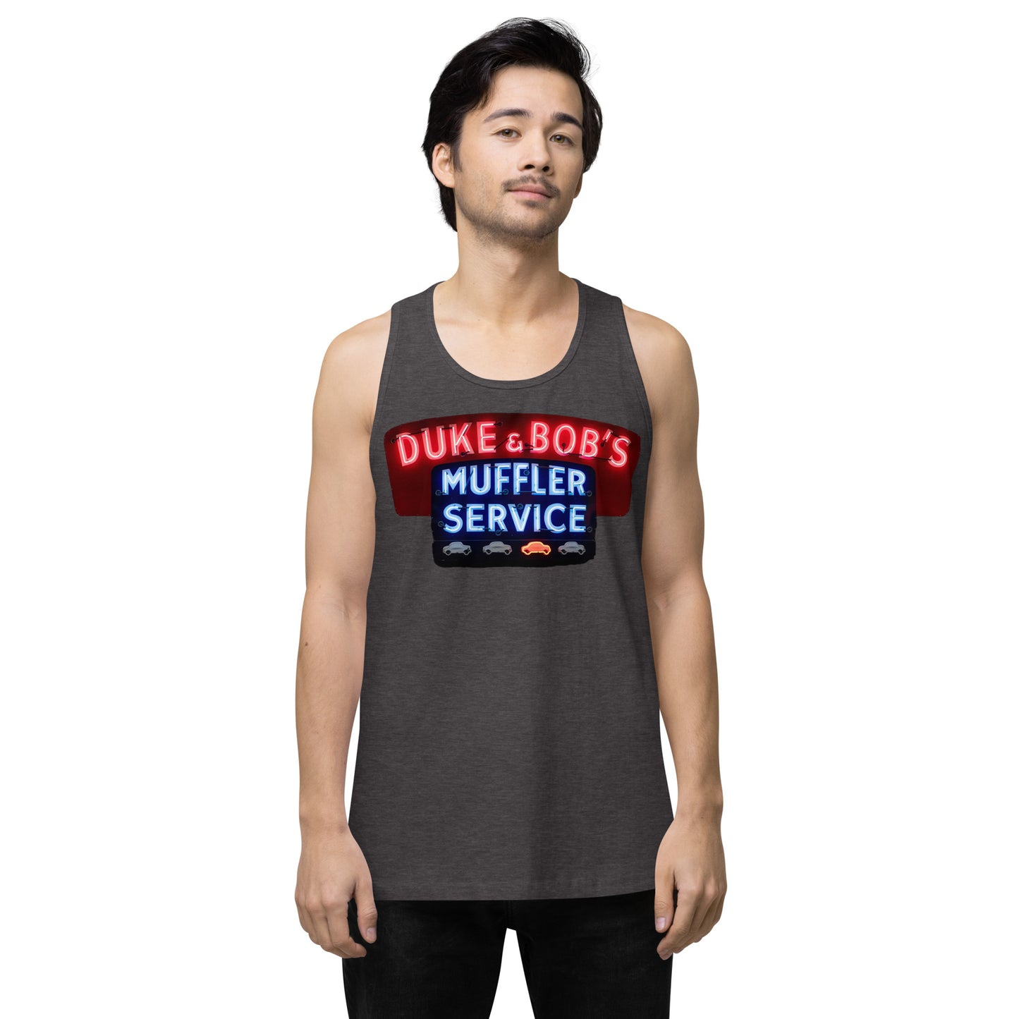 Duke + Bob Retro Neon Style Men’s premium tank top