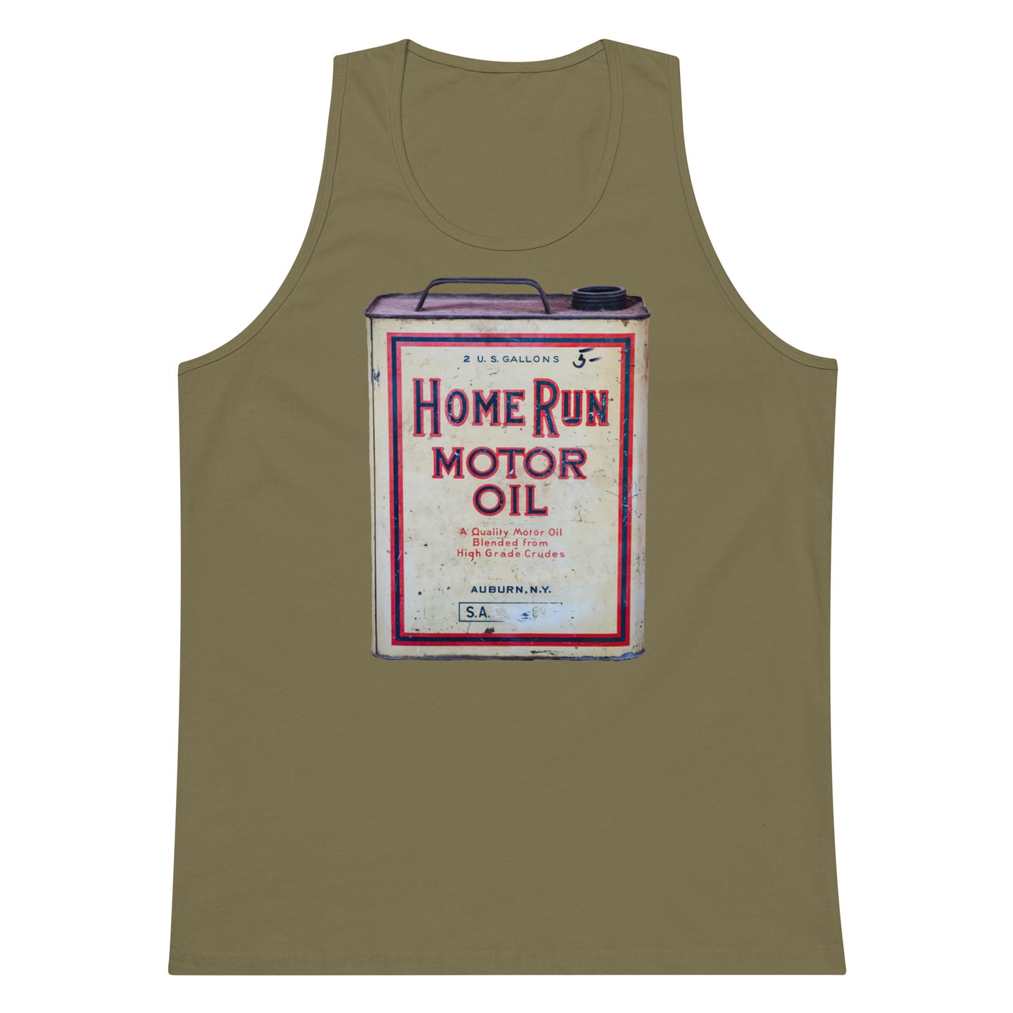 Vintage Home Run Oil Can Men’s premium tank top