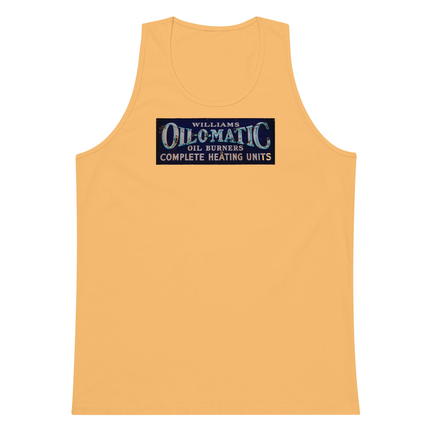 Vintage Oil O Matic Heating Neon Style Men’s premium tank top