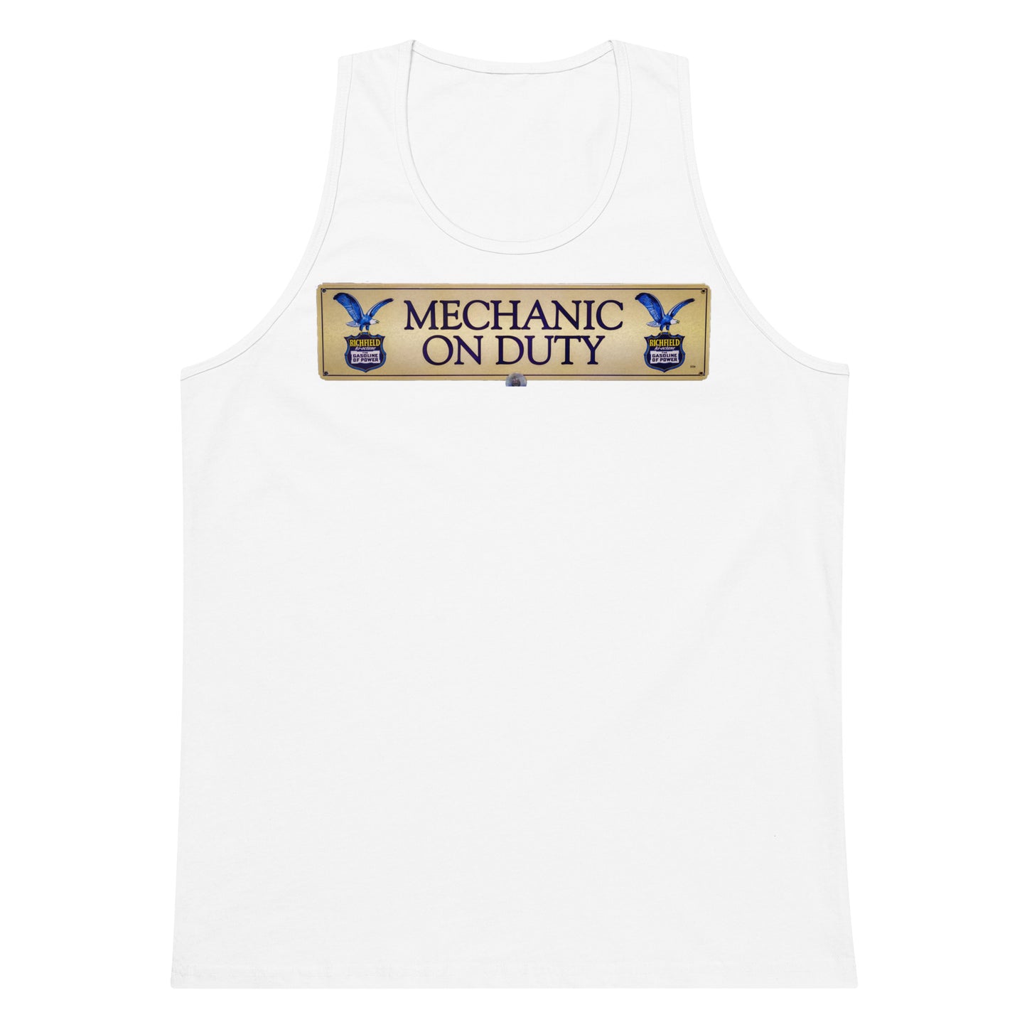 Retro Mechanic On Duty Sign Men’s premium tank top