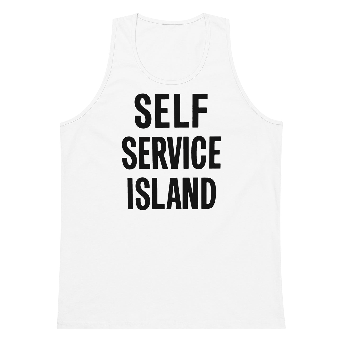 Self Service Island Design Men’s premium tank top