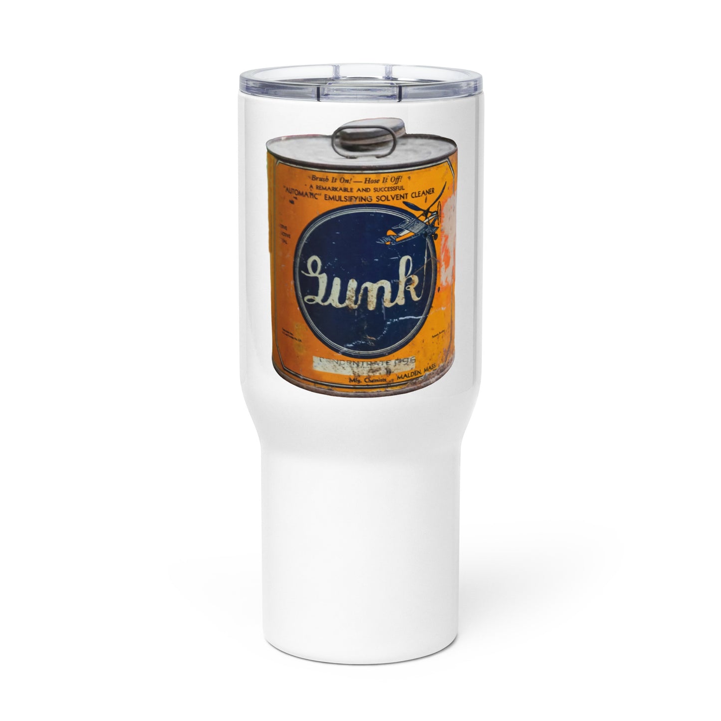 Vintage Gunk Product Design Travel mug with a handle