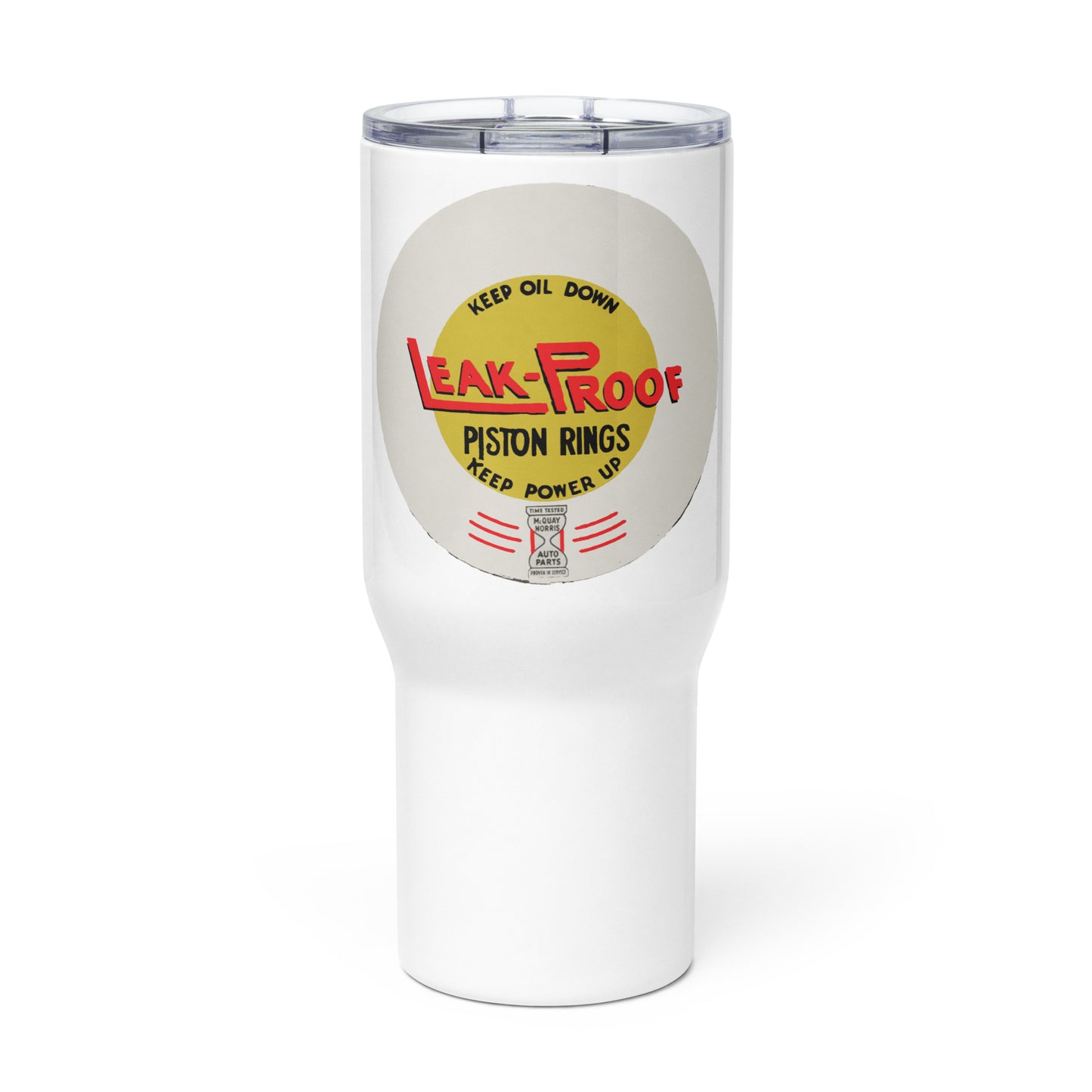 Leak-proof Vintage Oil Can Patina Style Travel mug with a handle