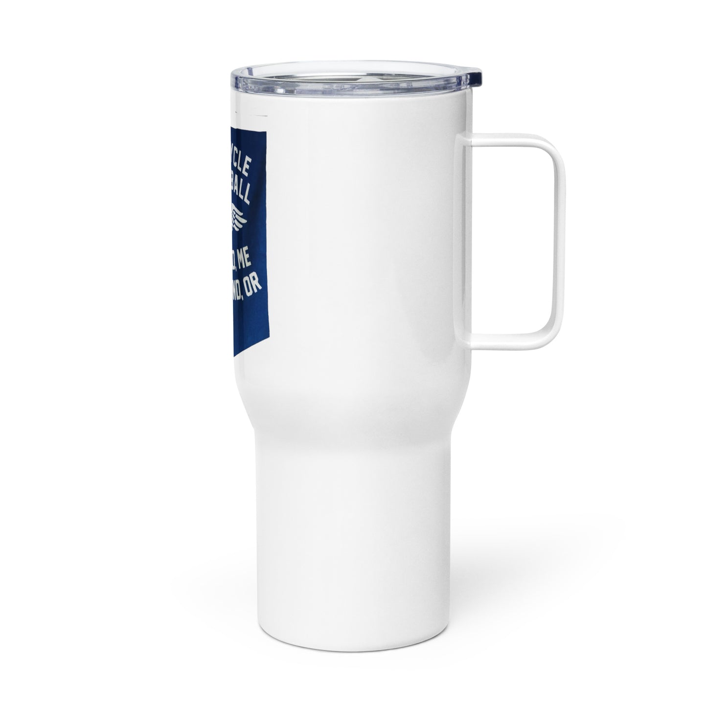 Cannonball Run MC Banner Style Travel mug with a handle