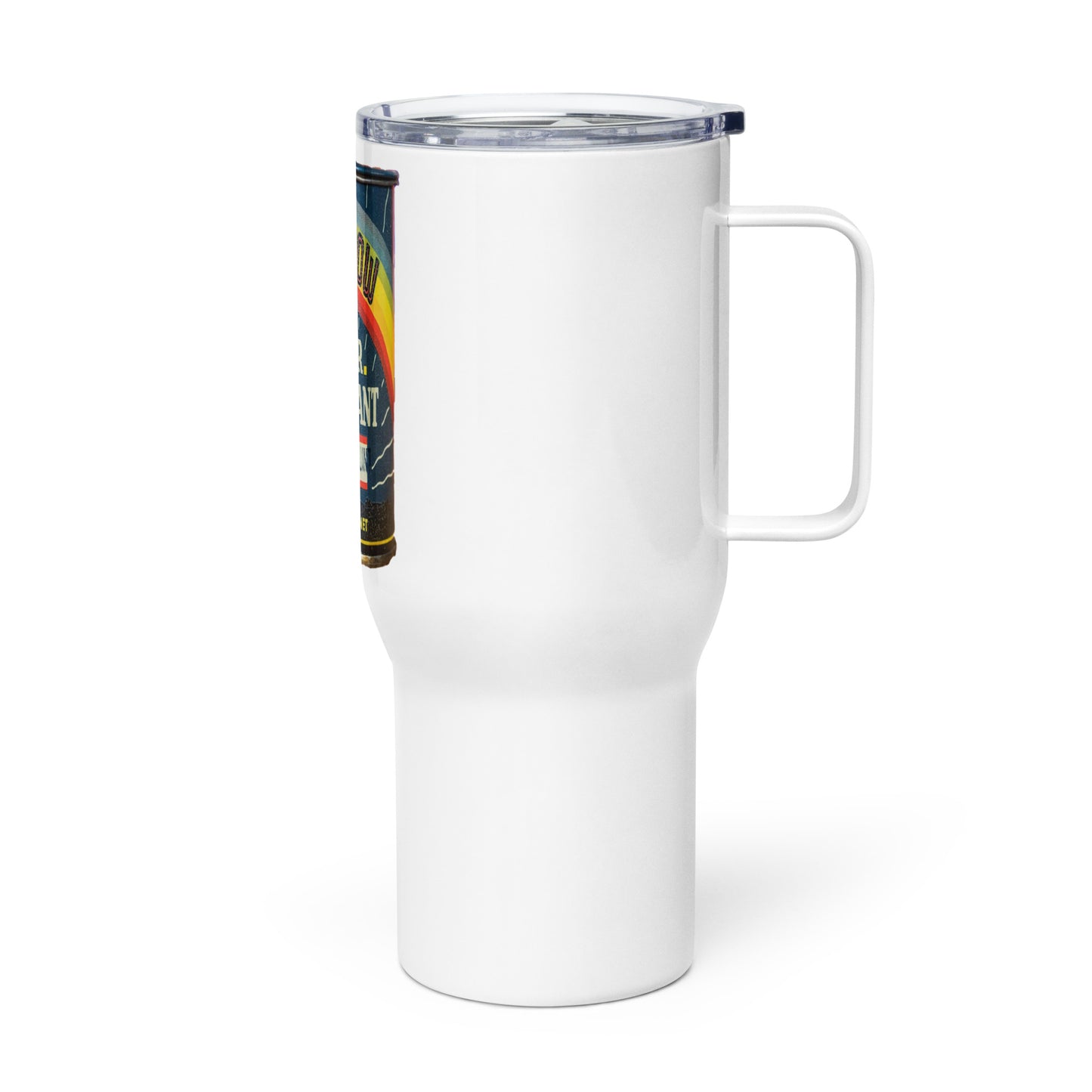Vintage Grease Soup Can Style Travel mug with a handle