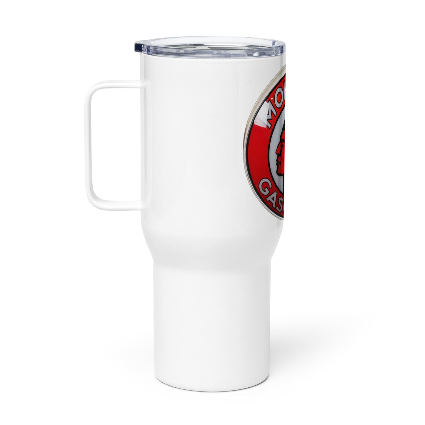 Vintage Mohawk Gas Globe Travel mug with a handle
