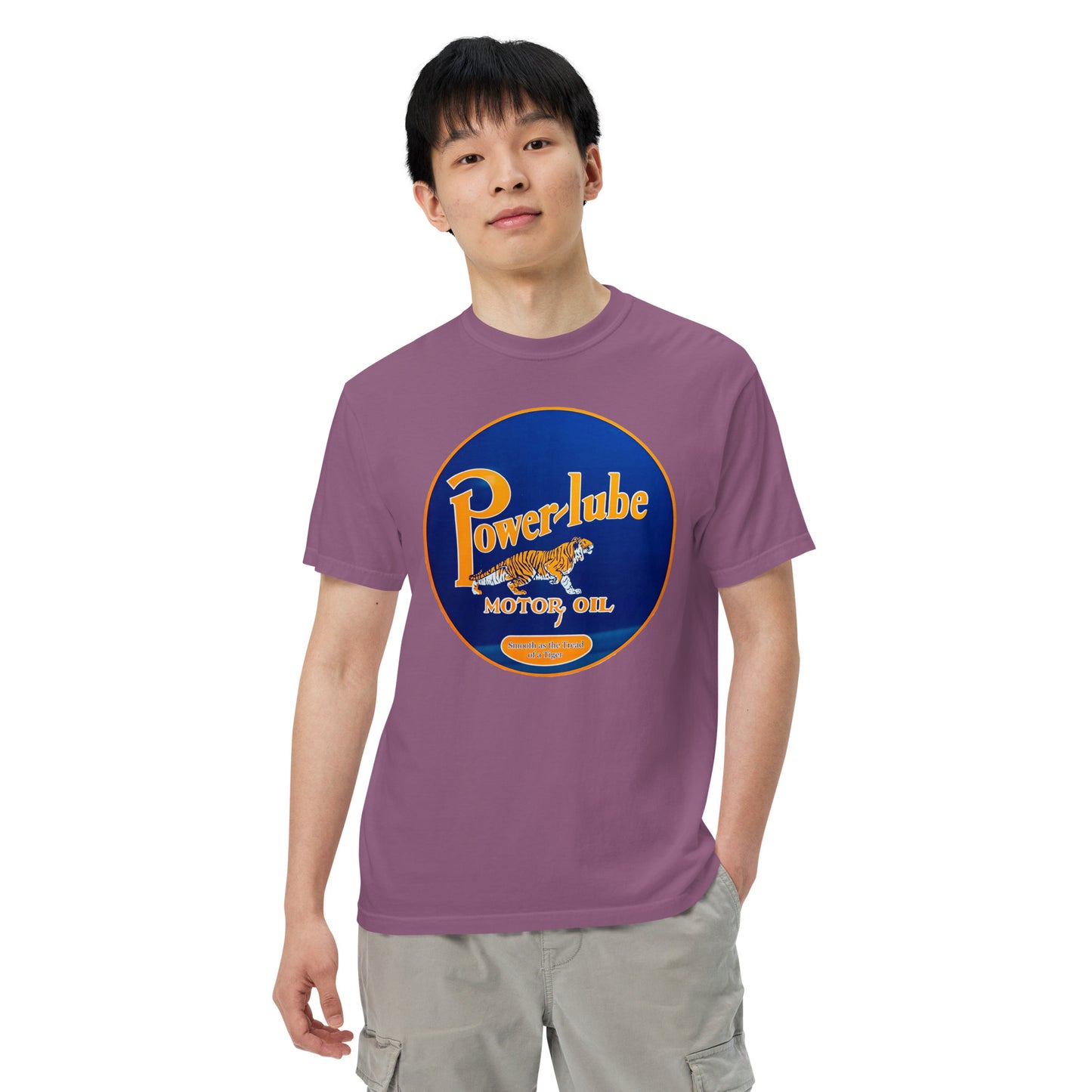 Power Lube HandPainted Tin Style Unisex Heavyweight T-Shirt