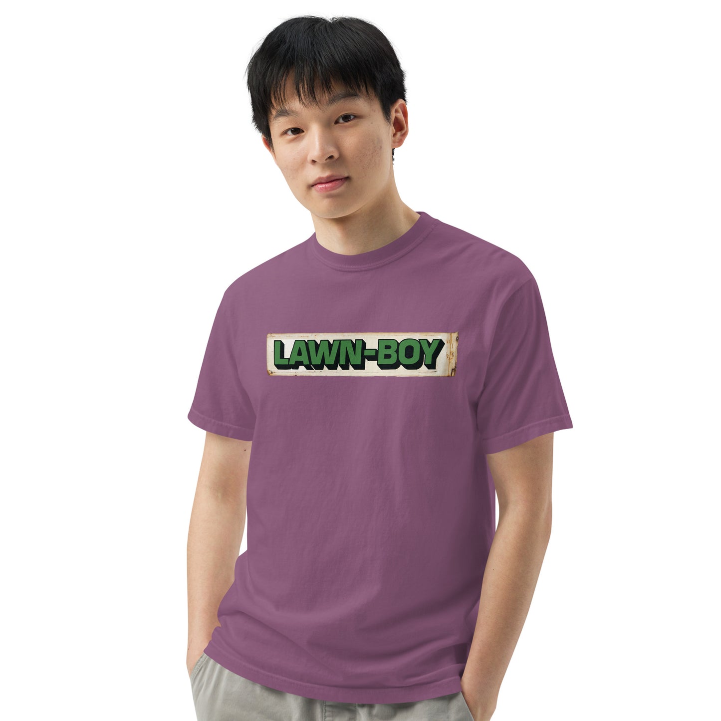 Lawn Boy Porcelain Patina Style Unisex garment-dyed heavyweight t-shirt