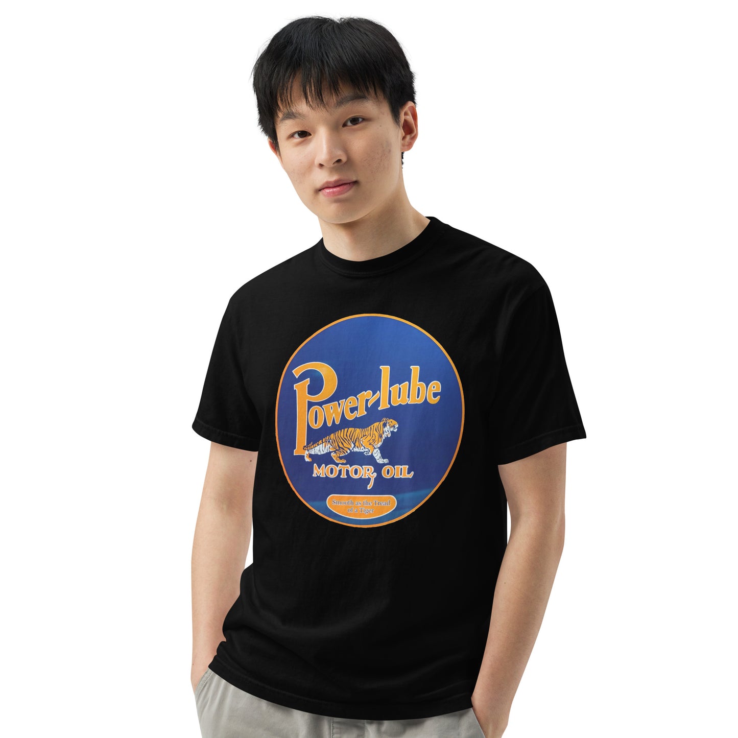 Power Lube HandPainted Tin Style Unisex Heavyweight T-Shirt